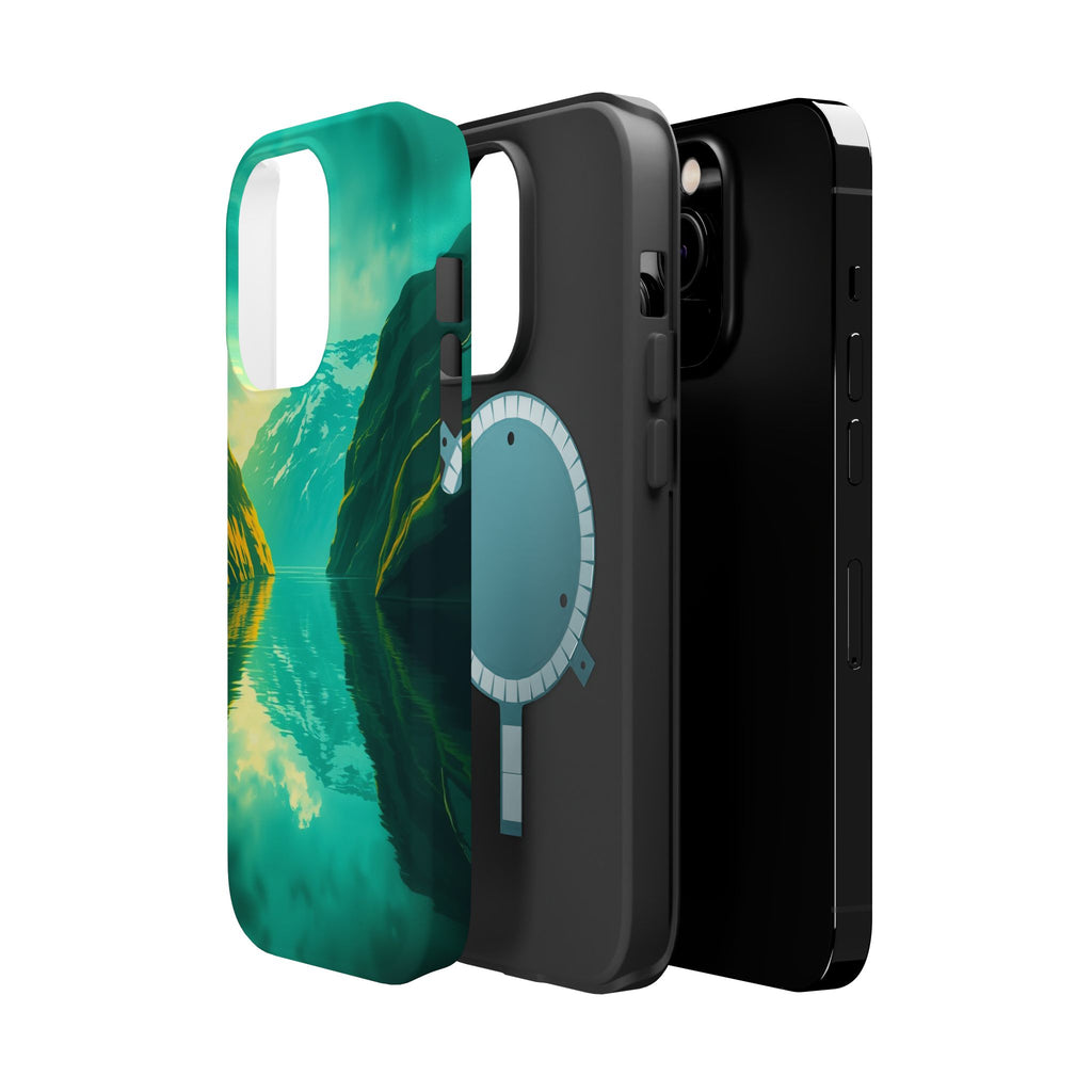 iPhone Fjord Reflection Bold Art Bold Modern Everyday Snap Case · iPhone Case