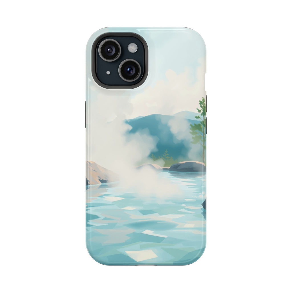 iPhone Mint And Blush Hot Spring Steam Slim Everyday Designer Case · iPhone Case