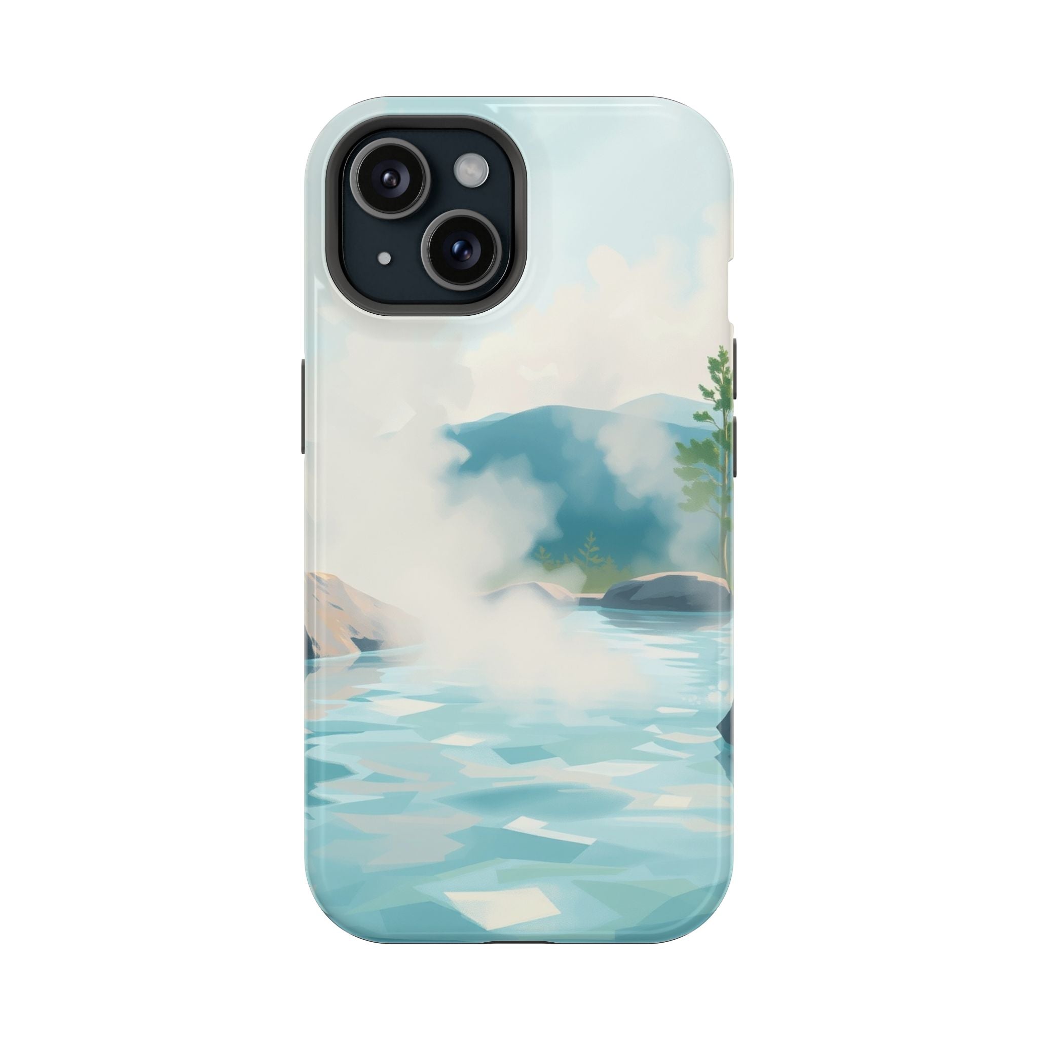 iPhone Mint And Blush Hot Spring Steam Slim Everyday Designer Case · iPhone Case