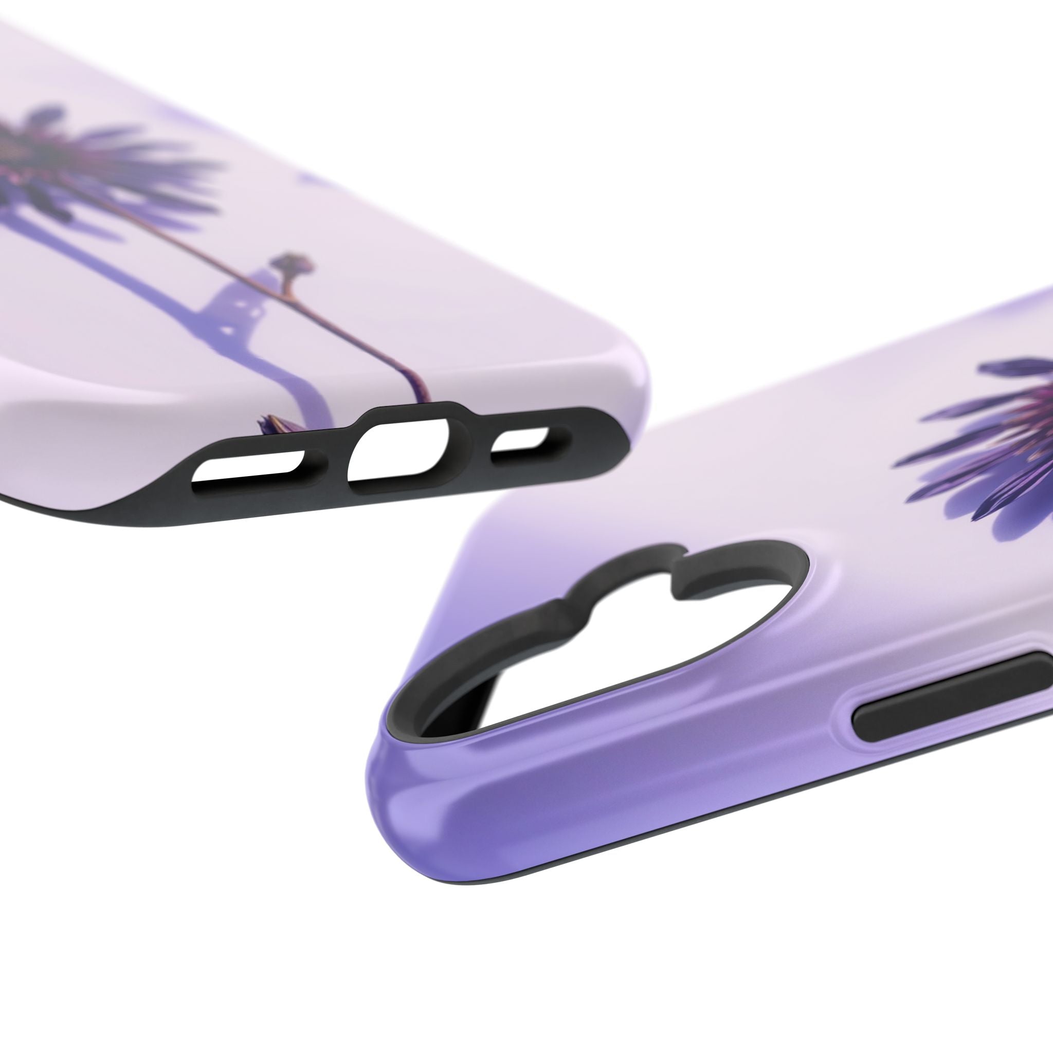 iPhone Indigo And Violet Dried Flower Flat Lay Soft iPhone Finish · iPhone Case