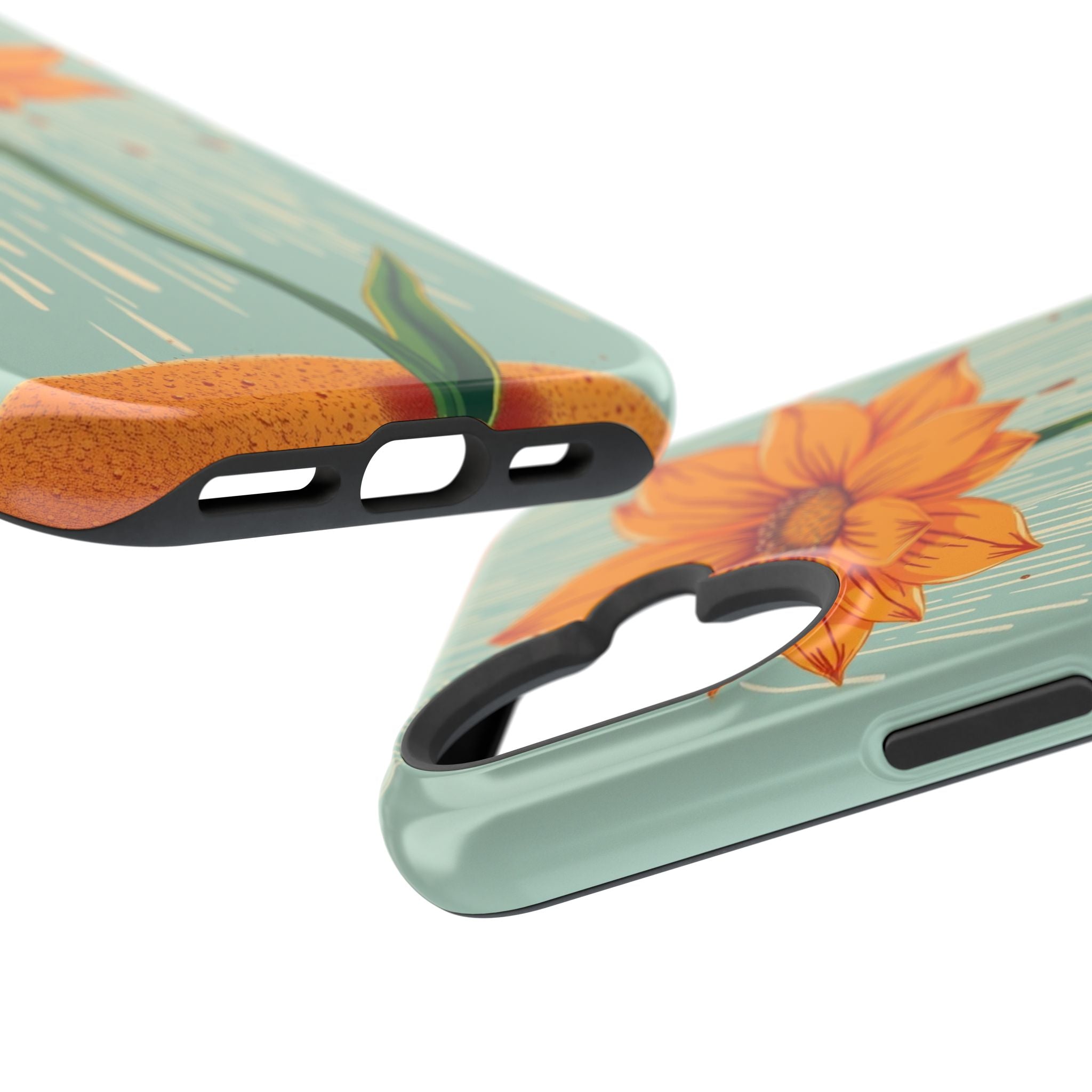 iPhone Spring Shower Bloom Vintage Retro Poster Soft iPhone Finish · iPhone Case