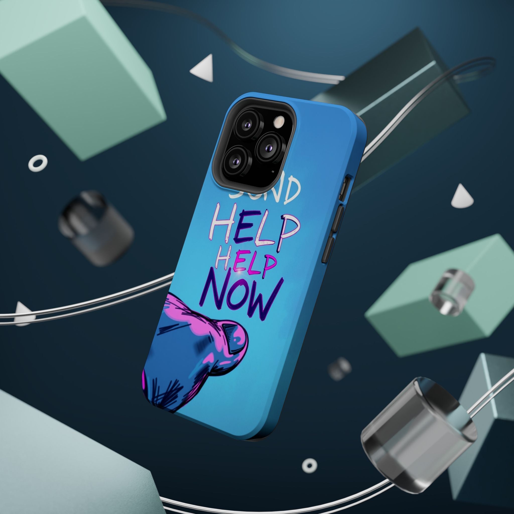 iPhone Radiant Send Help Now Design Slim Everyday Designer Case · iPhone Case