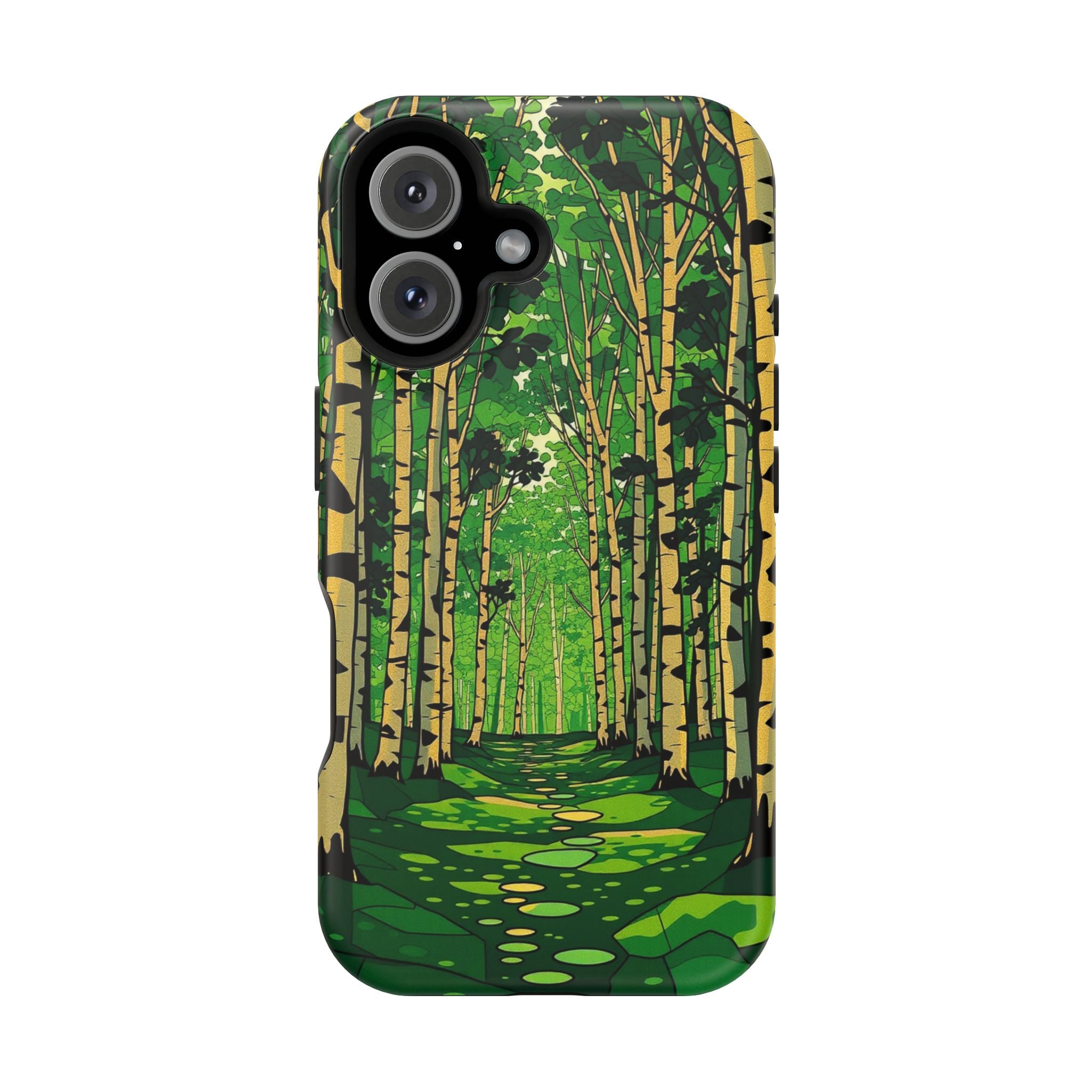 iPhone Emerald Green And Gold Birch Grove Slim iPhone Everyday Designer · iPhone
