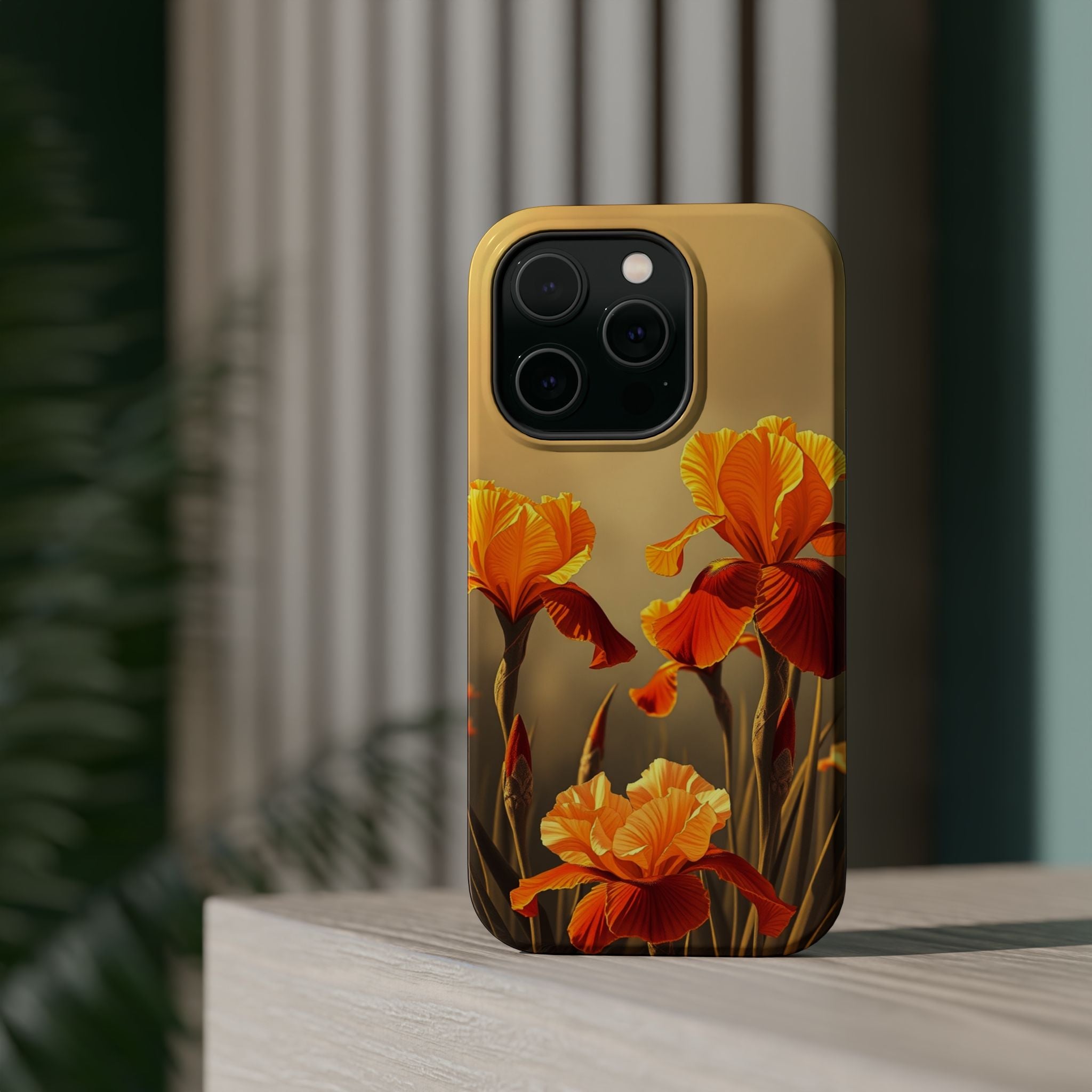 iPhone Iris Garden Gold Foil Luxury Slim Everyday Designer Case · iPhone Case