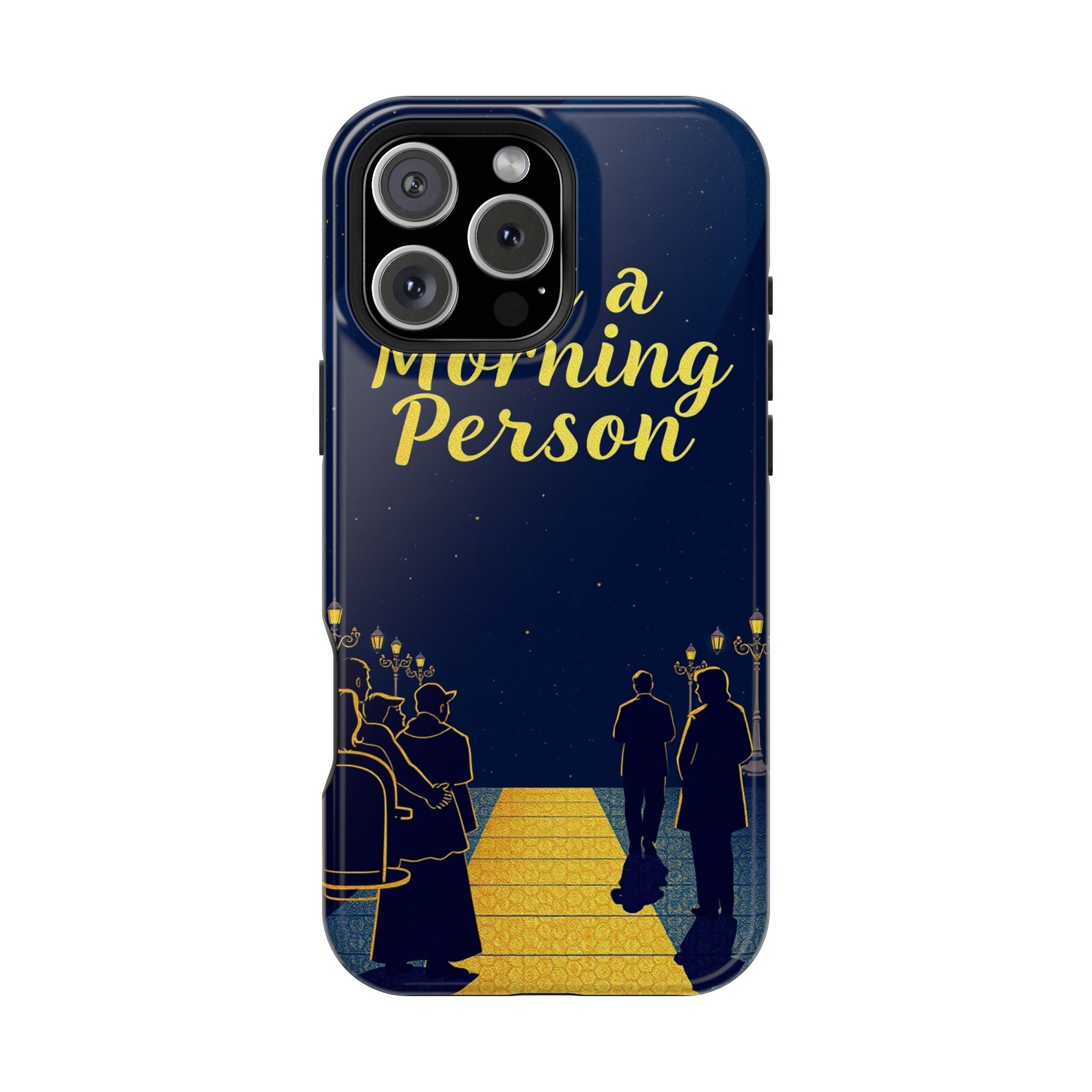 iPhone Midnight Blue And Silver Not a Morning Person Slim Snap Case · iPhone Cas