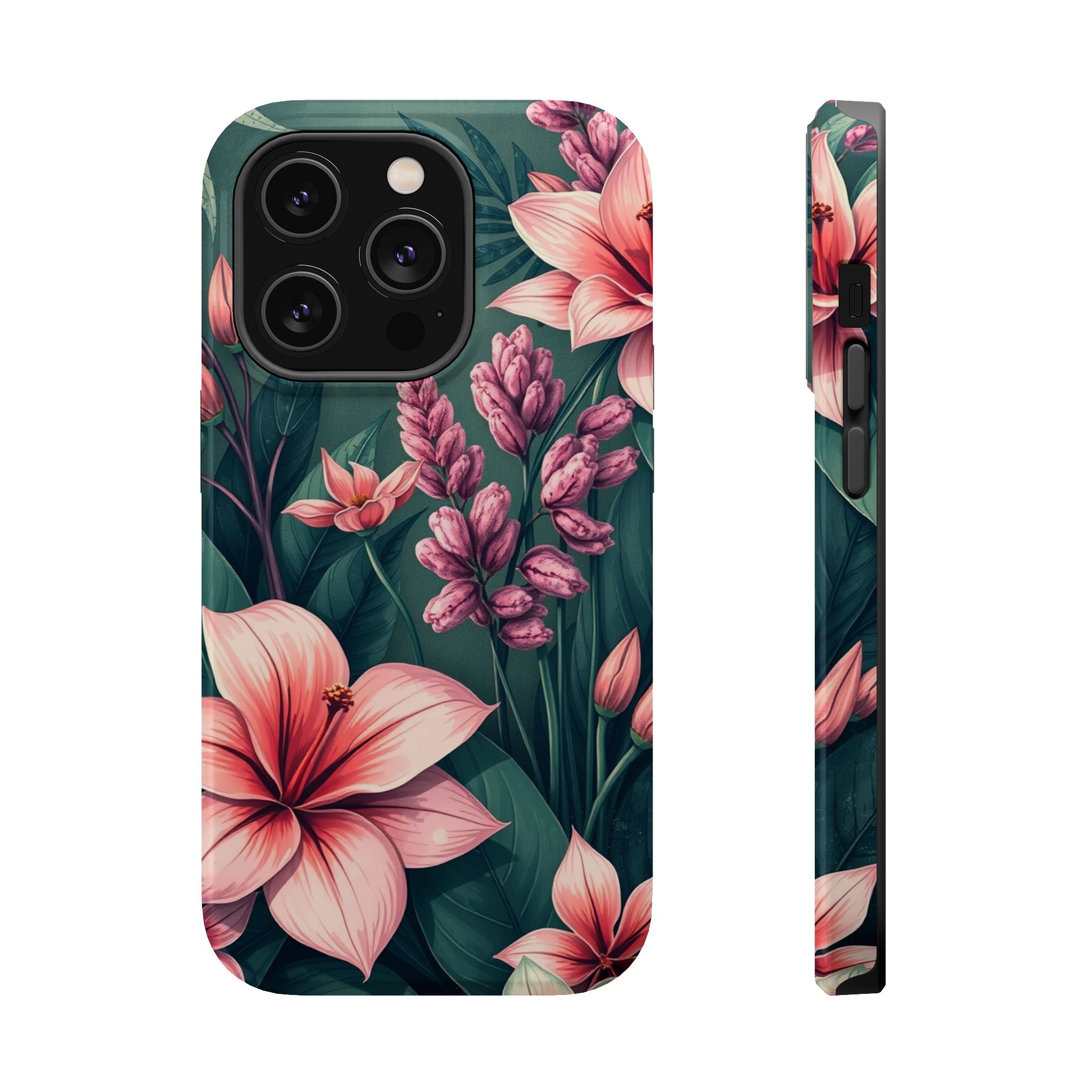 iPhone Mint And Blush Jungle Floral Slim Everyday Designer Case · iPhone Case