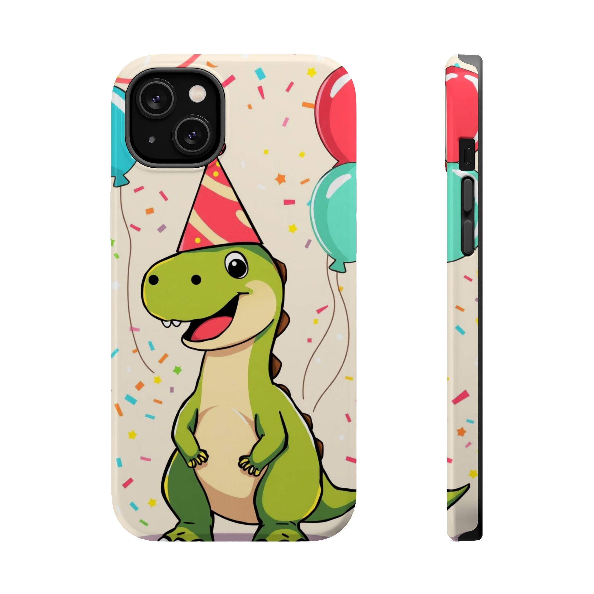 iPhone Dino with Party Hat Kids Fun Phone Case Gift Slim Snap Case · iPhone Case