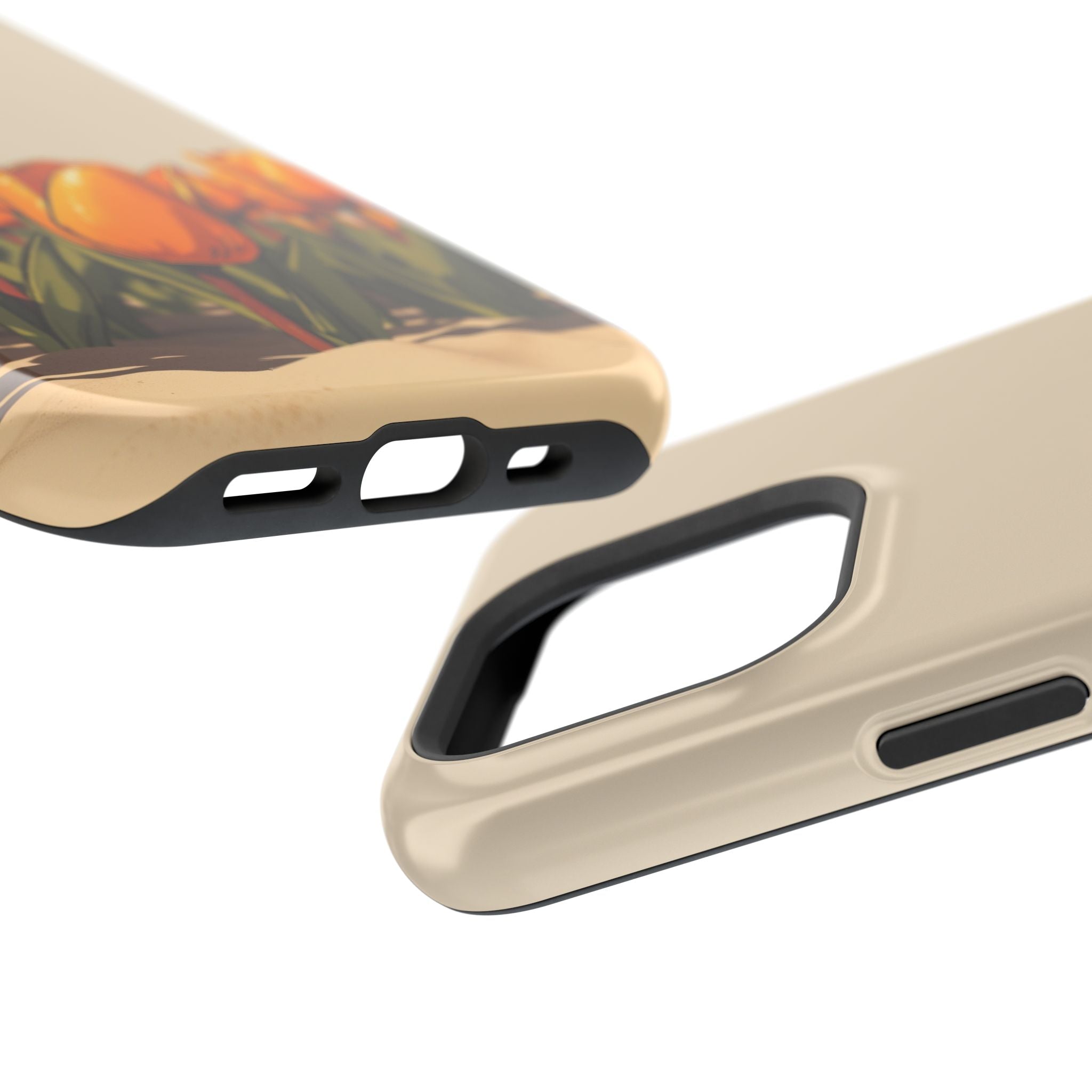 iPhone Burnt Orange And Sand Tulip Row Slim Everyday Designer Case · iPhone Case