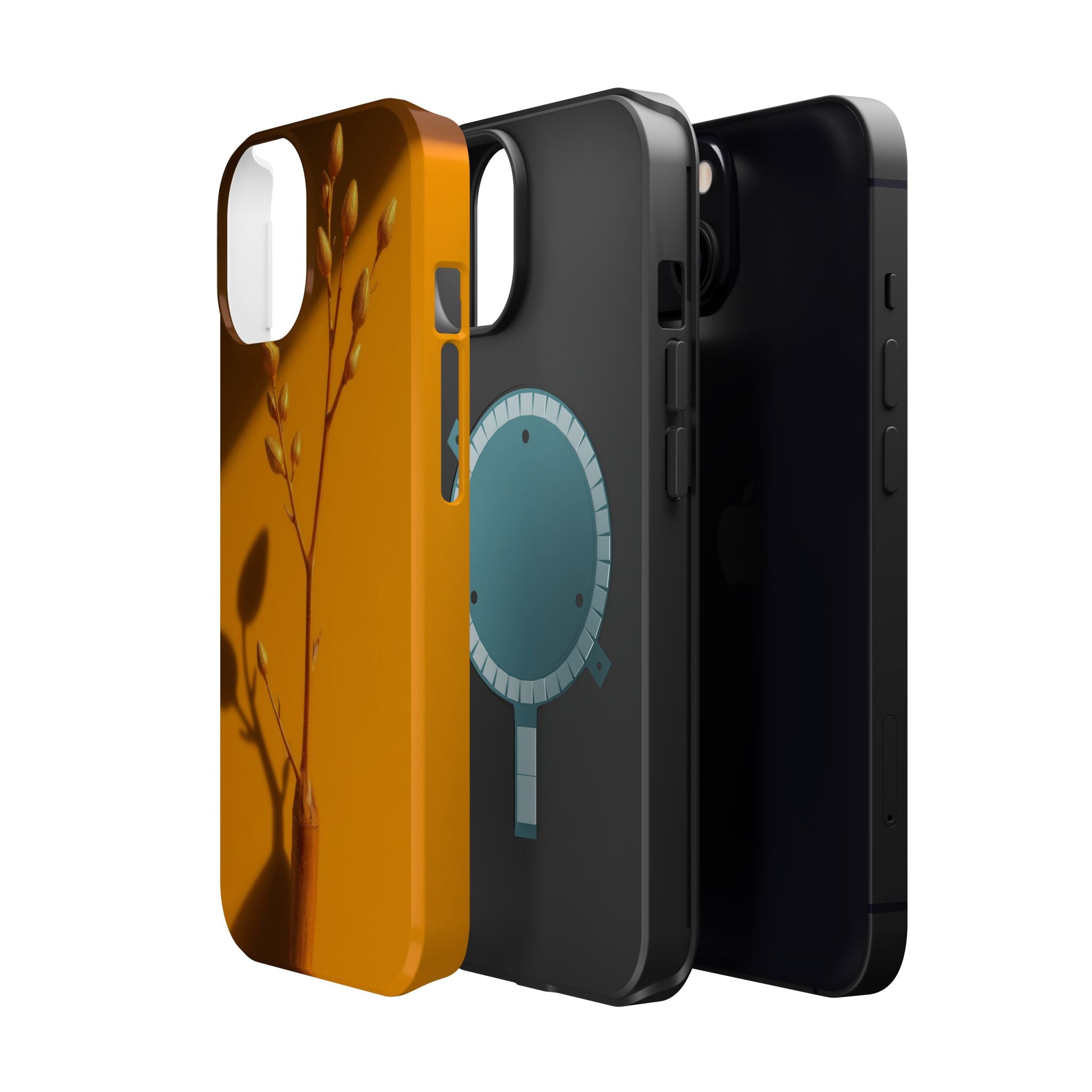 iPhone Mustard And Rust Minimalist Stem Slim Everyday iPhone Designer · iPhone C
