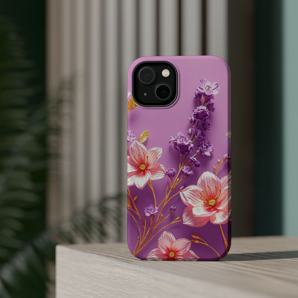 iPhone Radiant Floral Gold Foil Design Slim Everyday Designer Case · iPhone Case