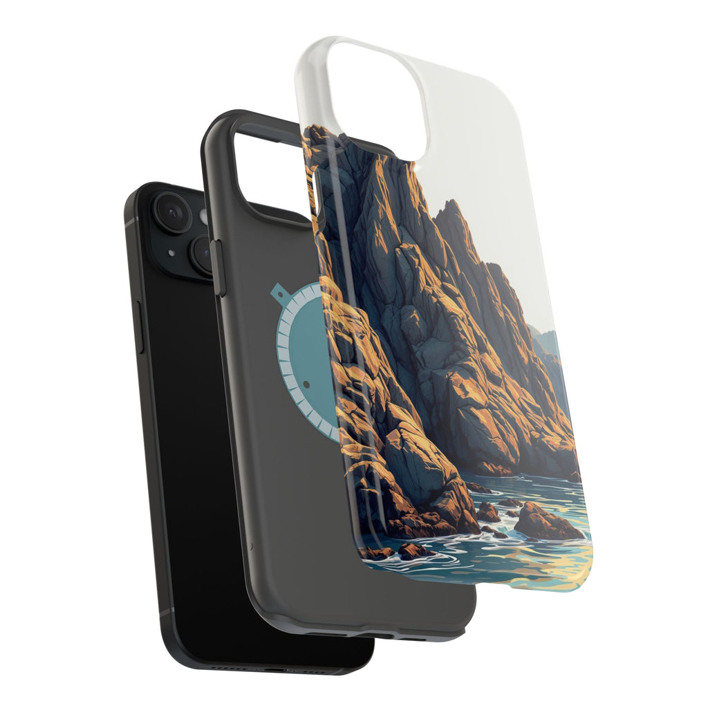 iPhone Mustard And Rust Rocky Coastline Slim Everyday iPhone Designer · iPhone C