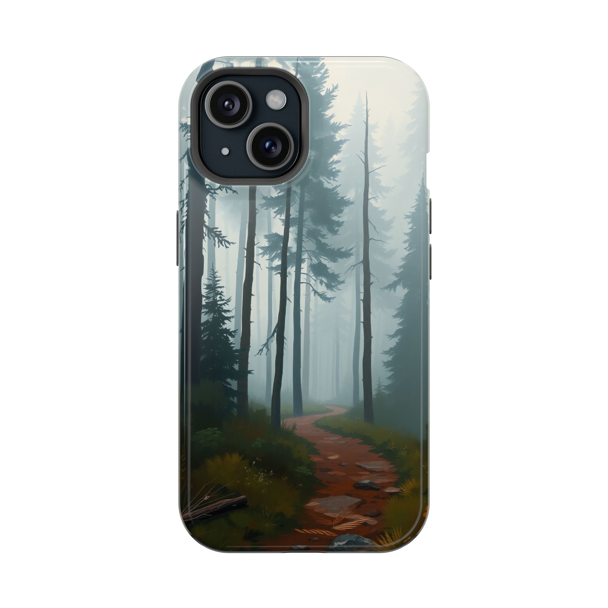 iPhone Serene Misty Forest Path Design Slim Everyday Designer Case · iPhone Case