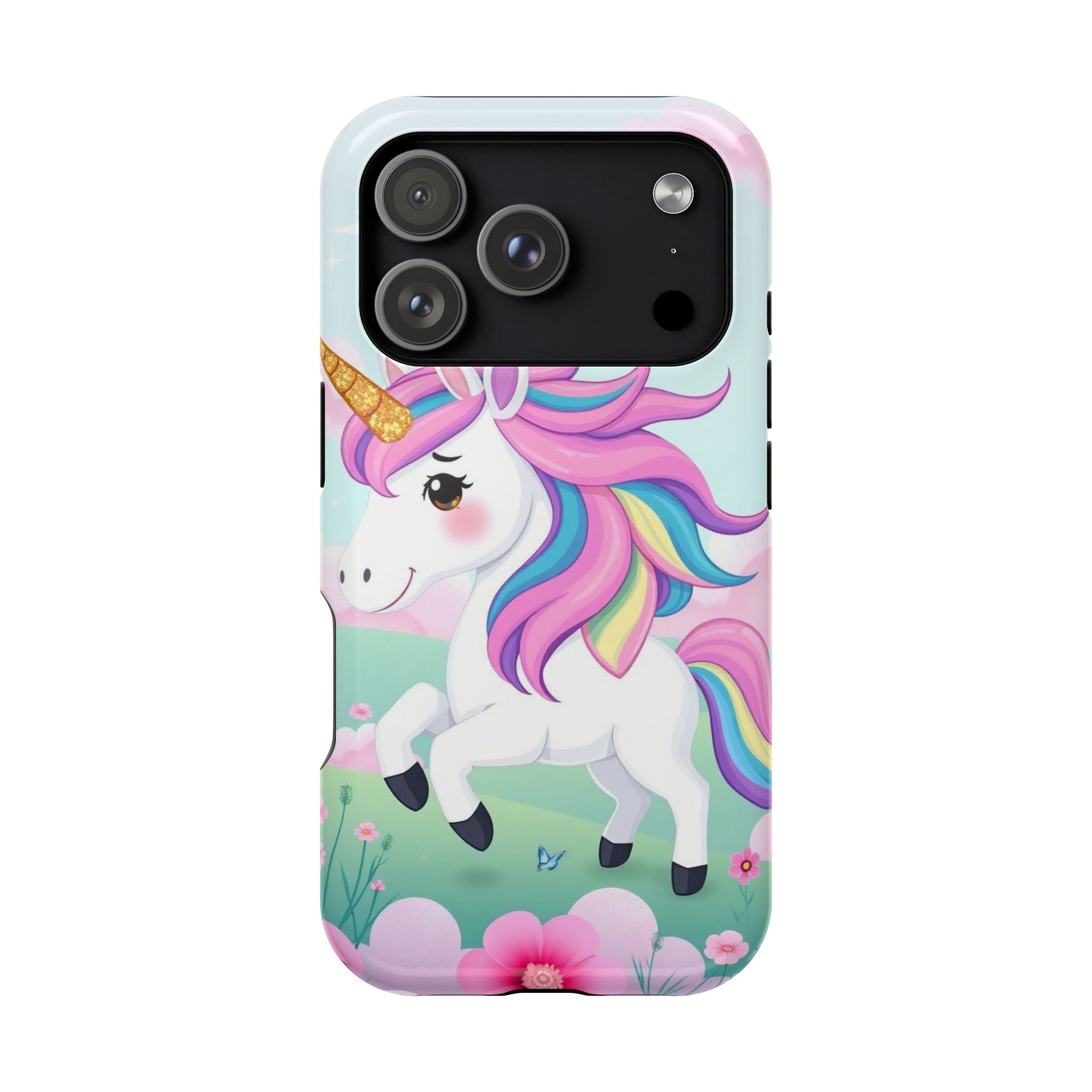 iPhone Rainbow Unicorn Kids Fun Soft iPhone Phone Case Gift Finish · iPhone Case