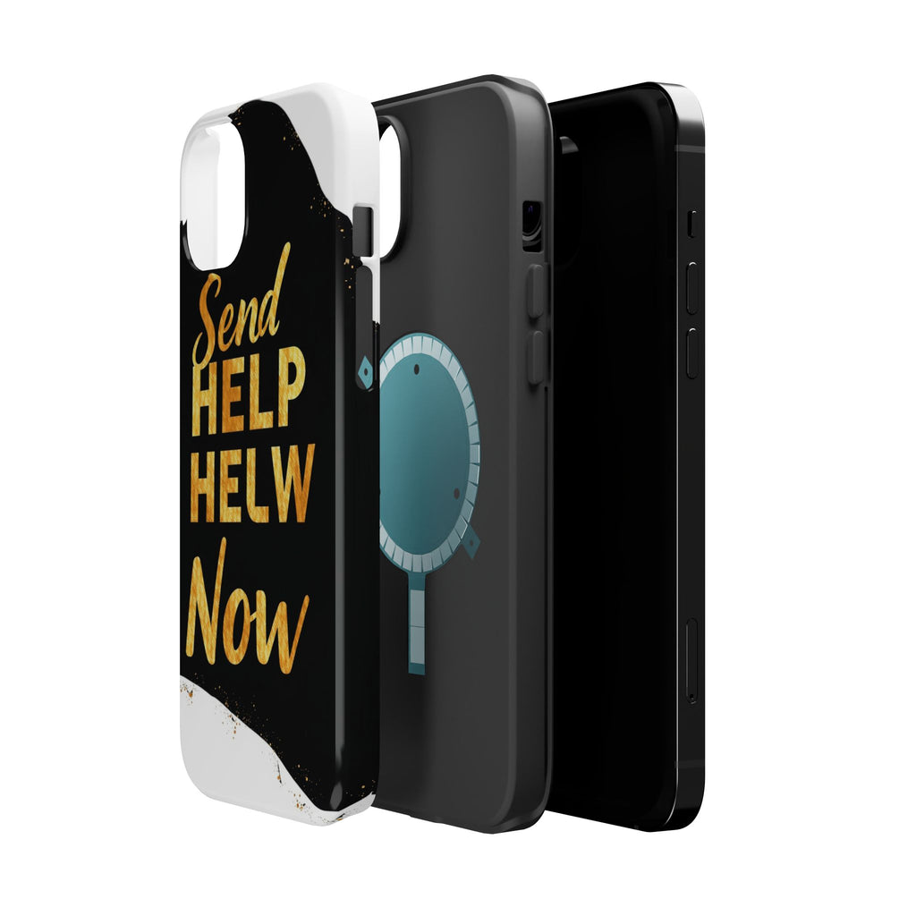 iPhone Send Help Now Enchanted Art Bold Modern Everyday Snap Case · iPhone Case