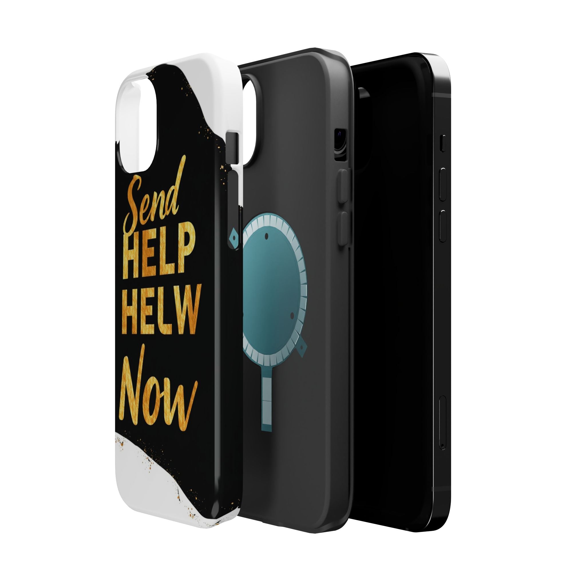 iPhone Send Help Now Enchanted Art Bold Modern Everyday Snap Case · iPhone Case