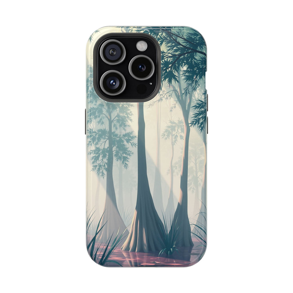 iPhone Mint And Blush Cypress Swamp Slim Everyday Designer Case · iPhone Case