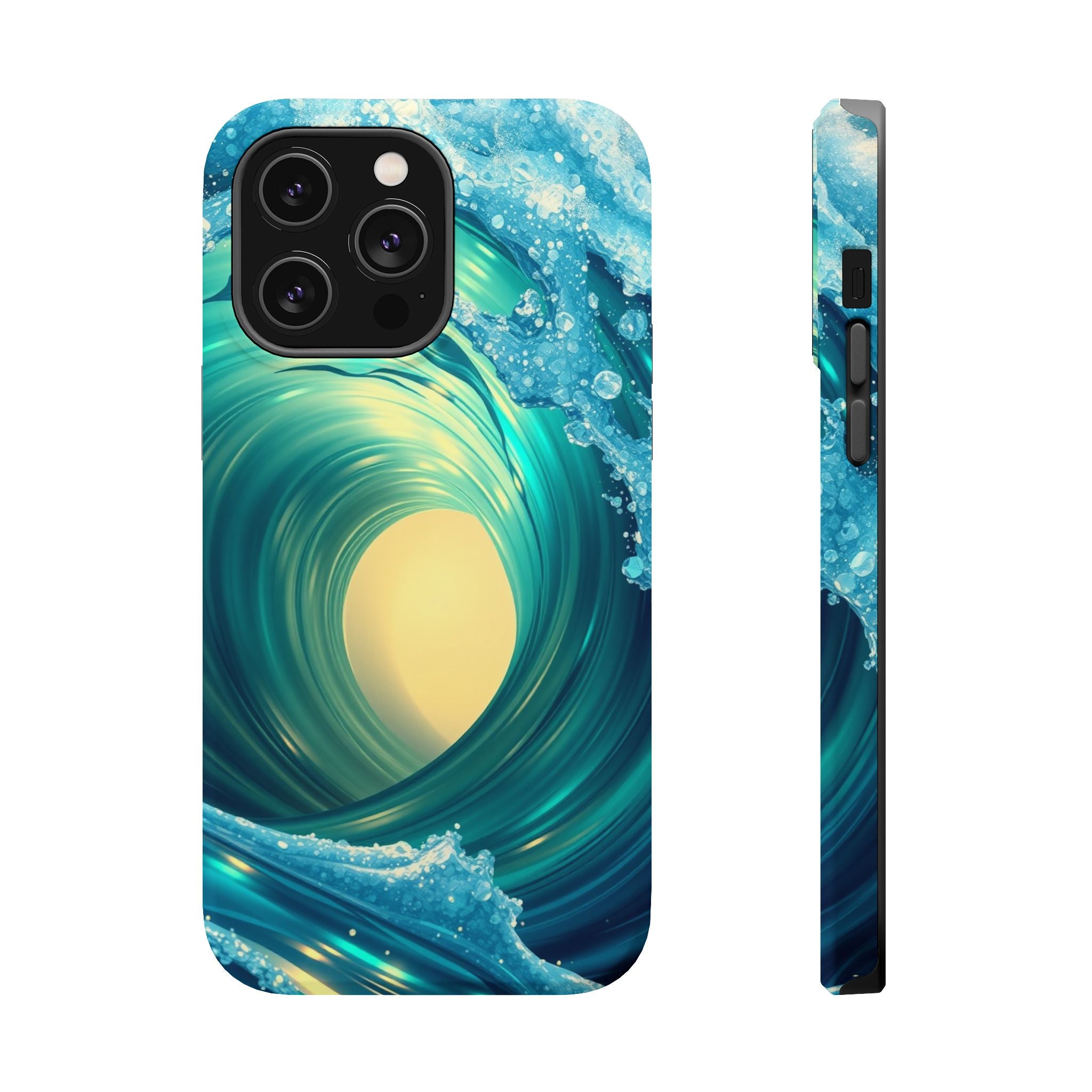 iPhone Ocean Wave Crash Holographic Iridescent Soft iPhone Finish · iPhone Case