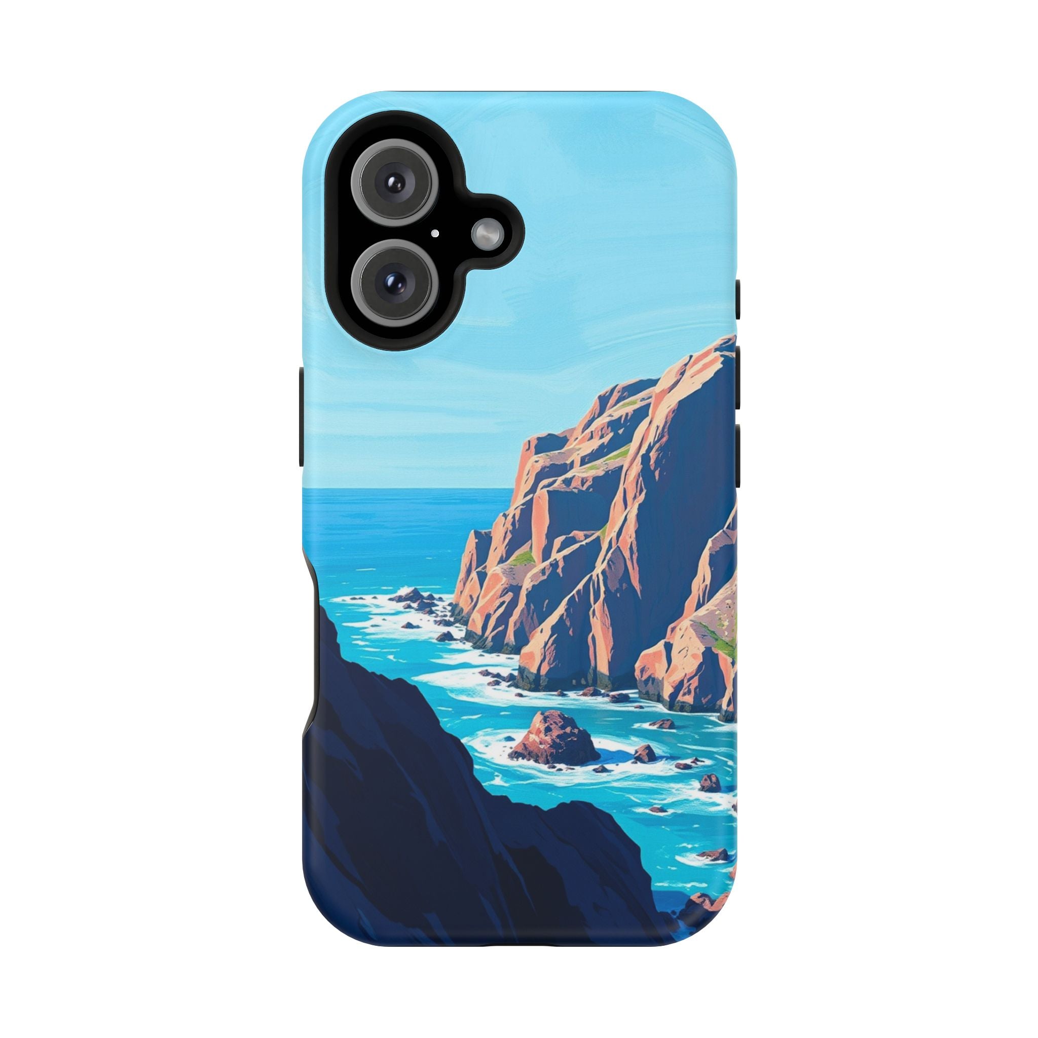 iPhone Rocky Coastline Oil Painting Impressionist iPhone Clean Minimal · iPhone