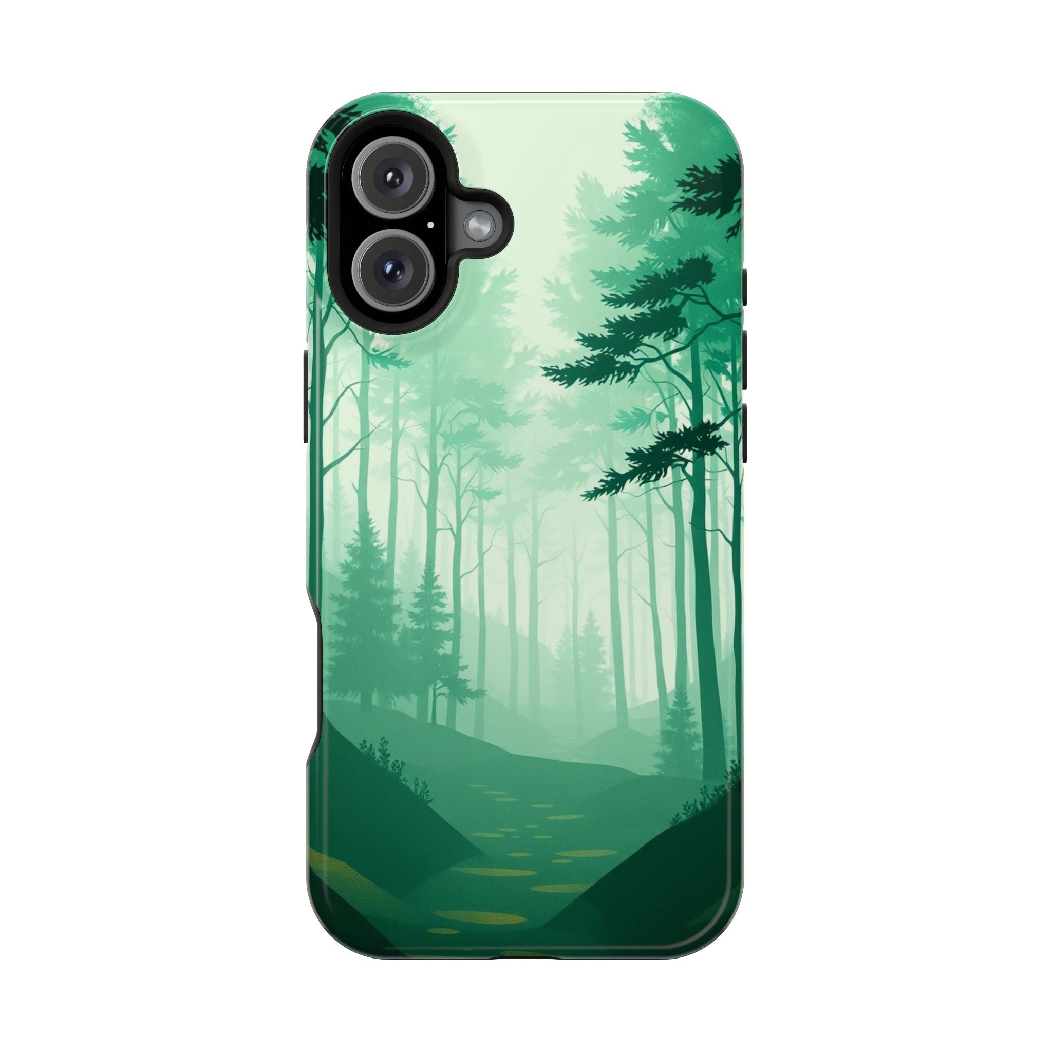 iPhone Earthy Misty Forest Path Design Slim Everyday Designer Case · iPhone Case