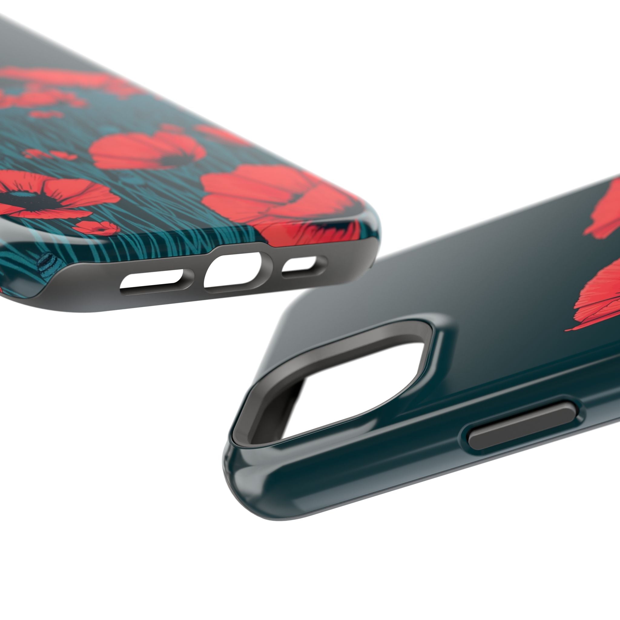 iPhone Poppy Field Dark Gothic Ink Clean Minimal Snap Cas Slim Snap Case · iPhon