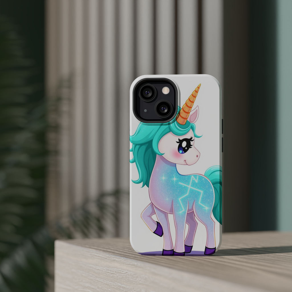 iPhone Turquoise Sparkle Unicorn Kids Fun iPhone Phone Case Gift · iPhone Case
