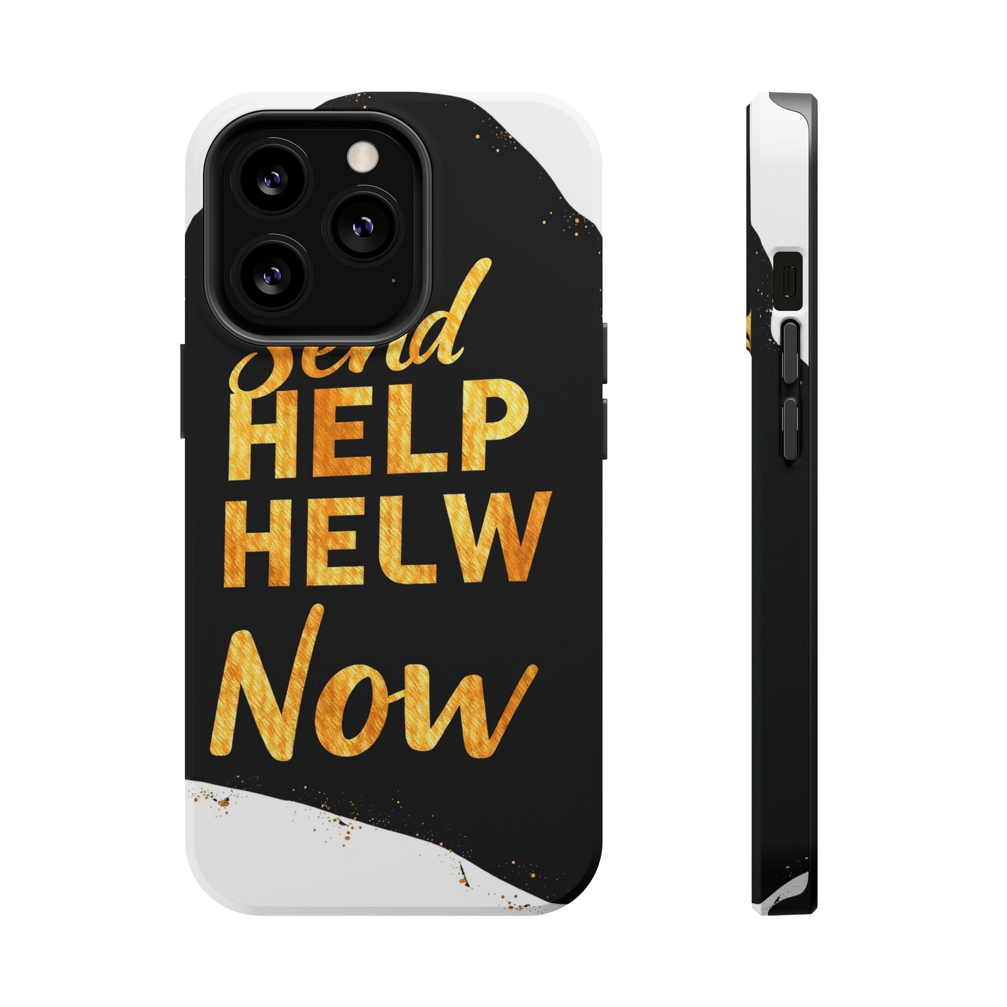 iPhone Send Help Now Enchanted Art Bold Modern Everyday Snap Case · iPhone Case
