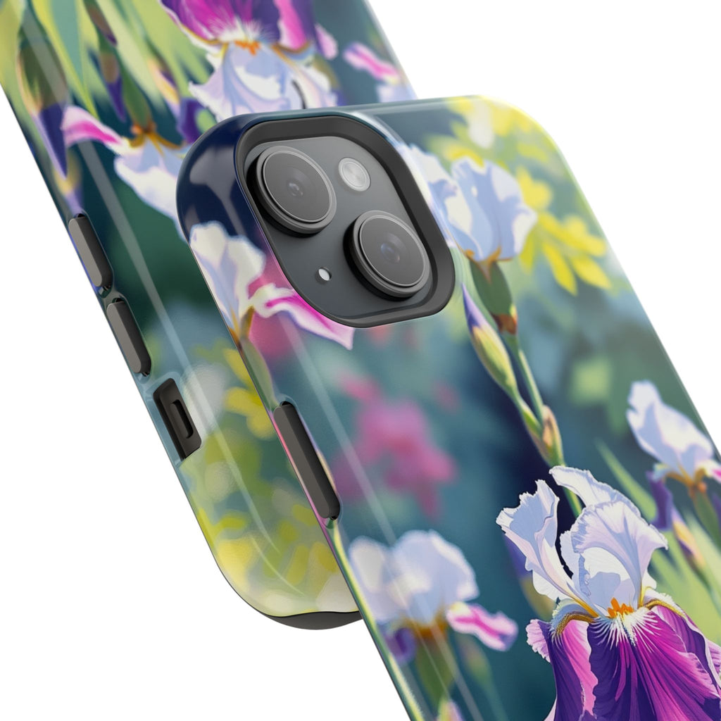 iPhone Vibrant Iris Garden Design Bold Modern Everyday Snap Case · iPhone Case