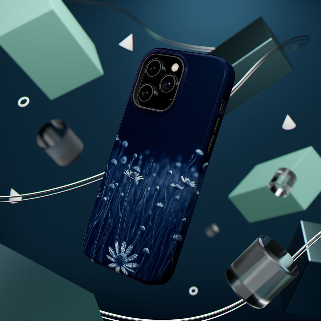iPhone Midnight Blue And Silver Wildflower Field Clean iPhone Minimal · iPhone C