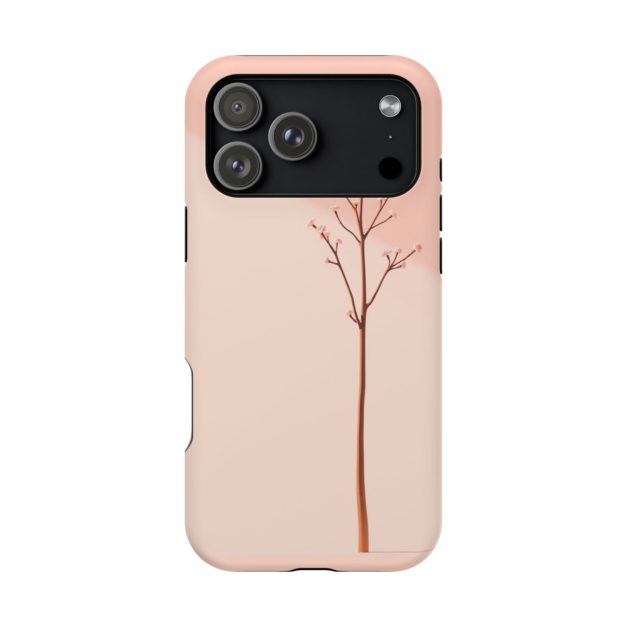 iPhone Rose Pink And Cream Minimalist Stem Slim iPhone Everyday · iPhone Case