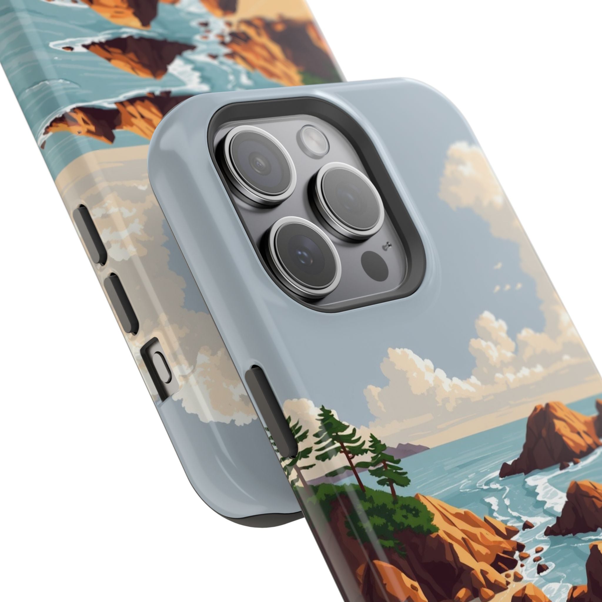 iPhone Mustard And Rust Pebble Beach Slim Everyday Designer Case · iPhone Case