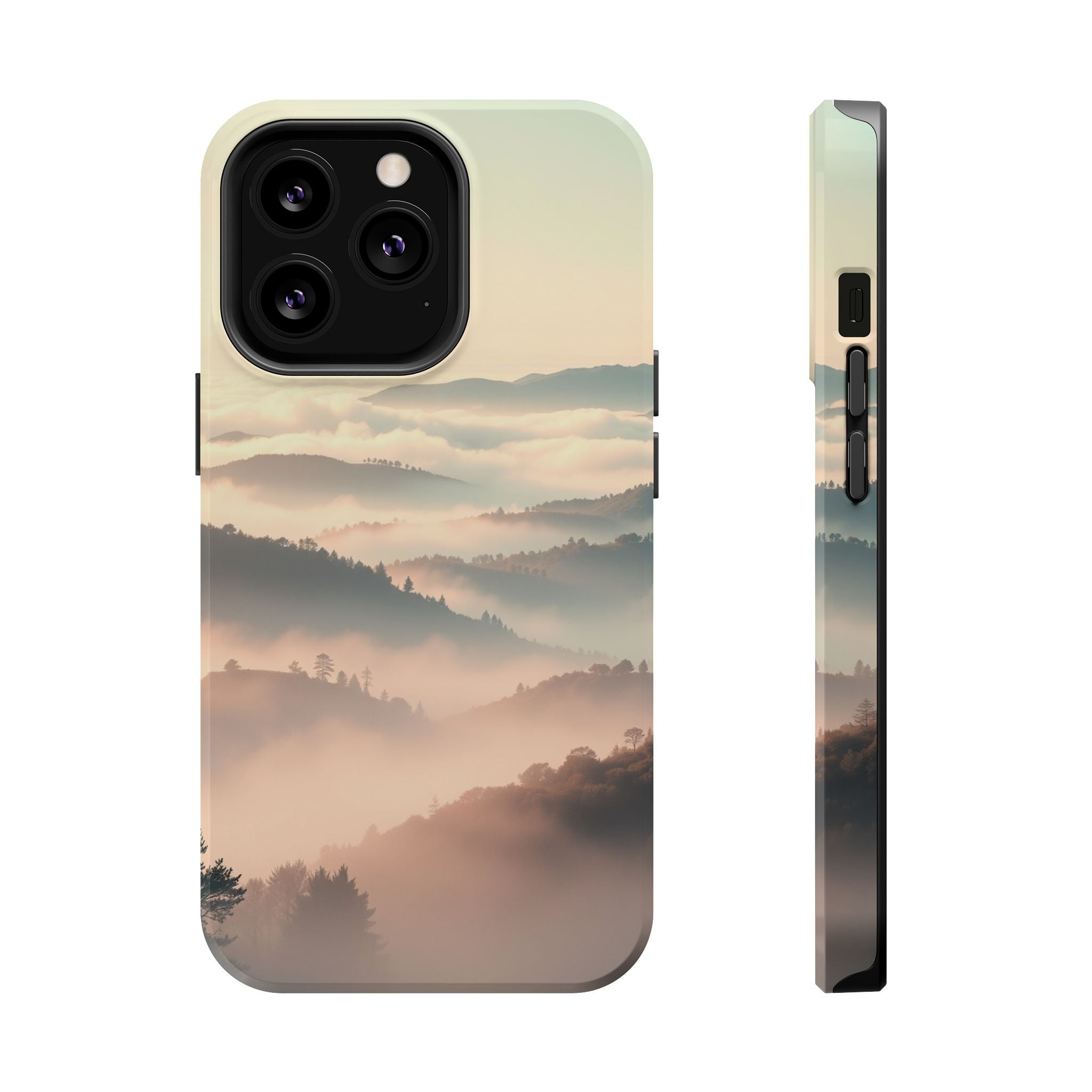 iPhone Mint And Blush Fog Rolling Over Hills Slim iPhone Everyday · iPhone Case