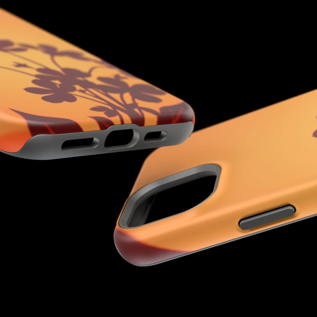 iPhone Floral Silhouette Electric Art Slim Everyday Designer Case · iPhone Case
