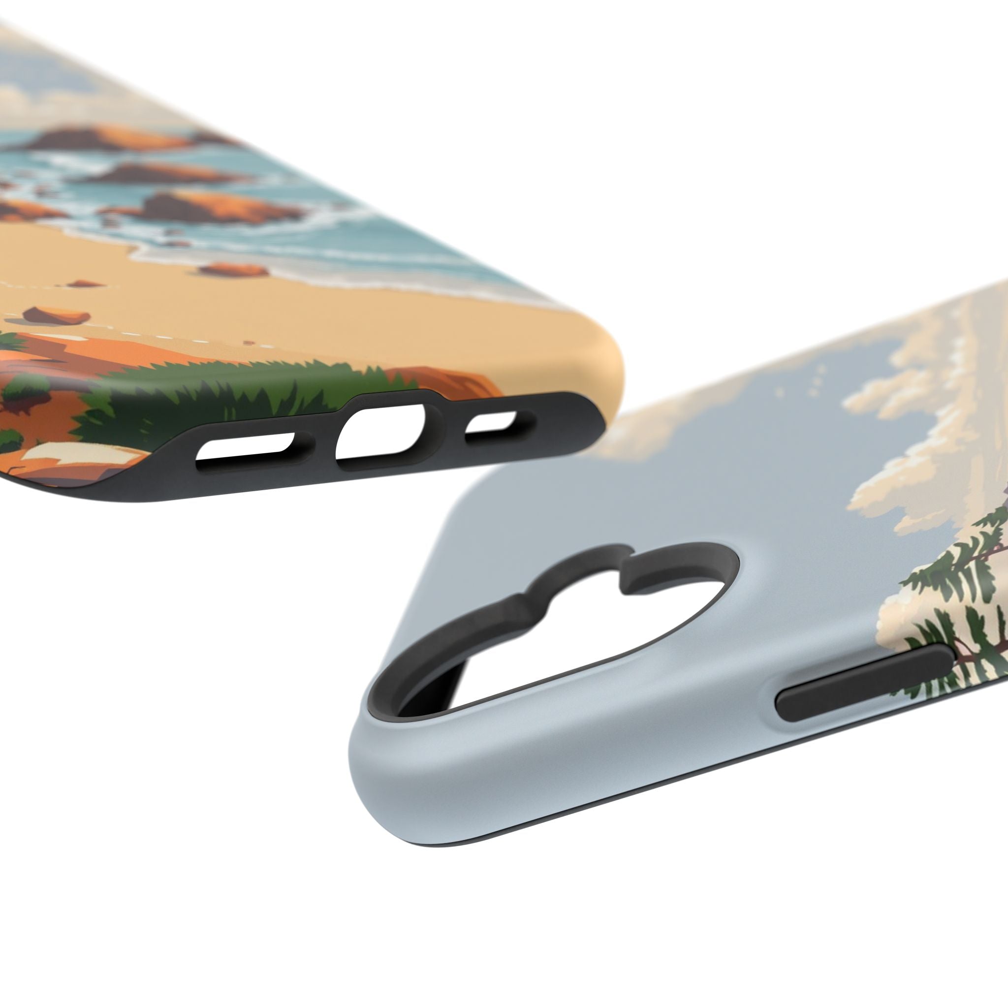 iPhone Mustard And Rust Pebble Beach Slim Everyday Designer Case · iPhone Case