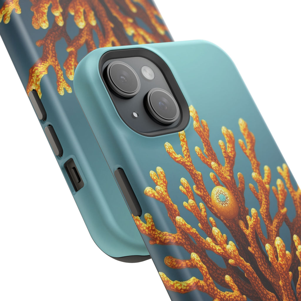 iPhone Mustard And Rust Coral Reef Life Slim Everyday iPhone Designer · iPhone C