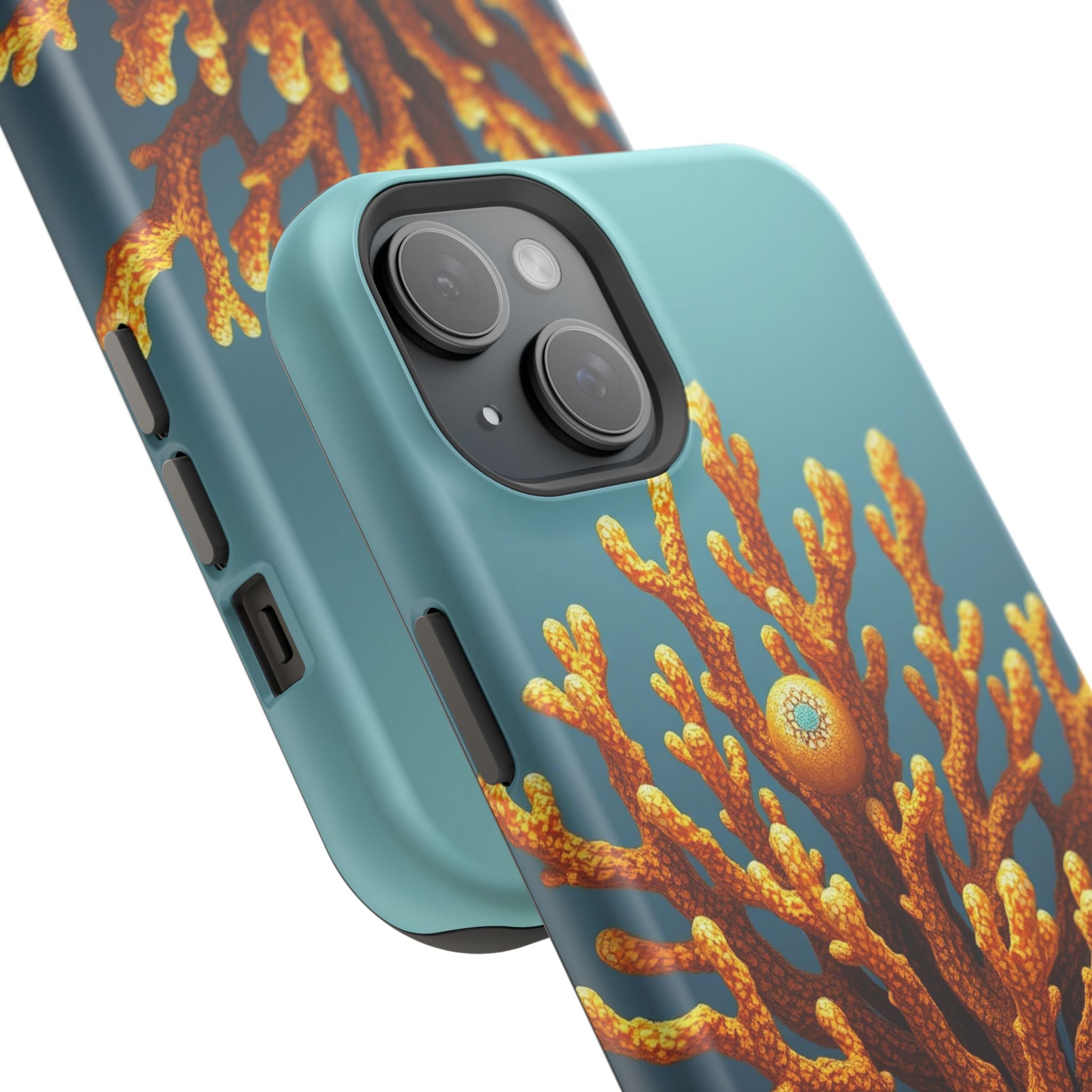 iPhone Mustard And Rust Coral Reef Life Slim Everyday iPhone Designer · iPhone C