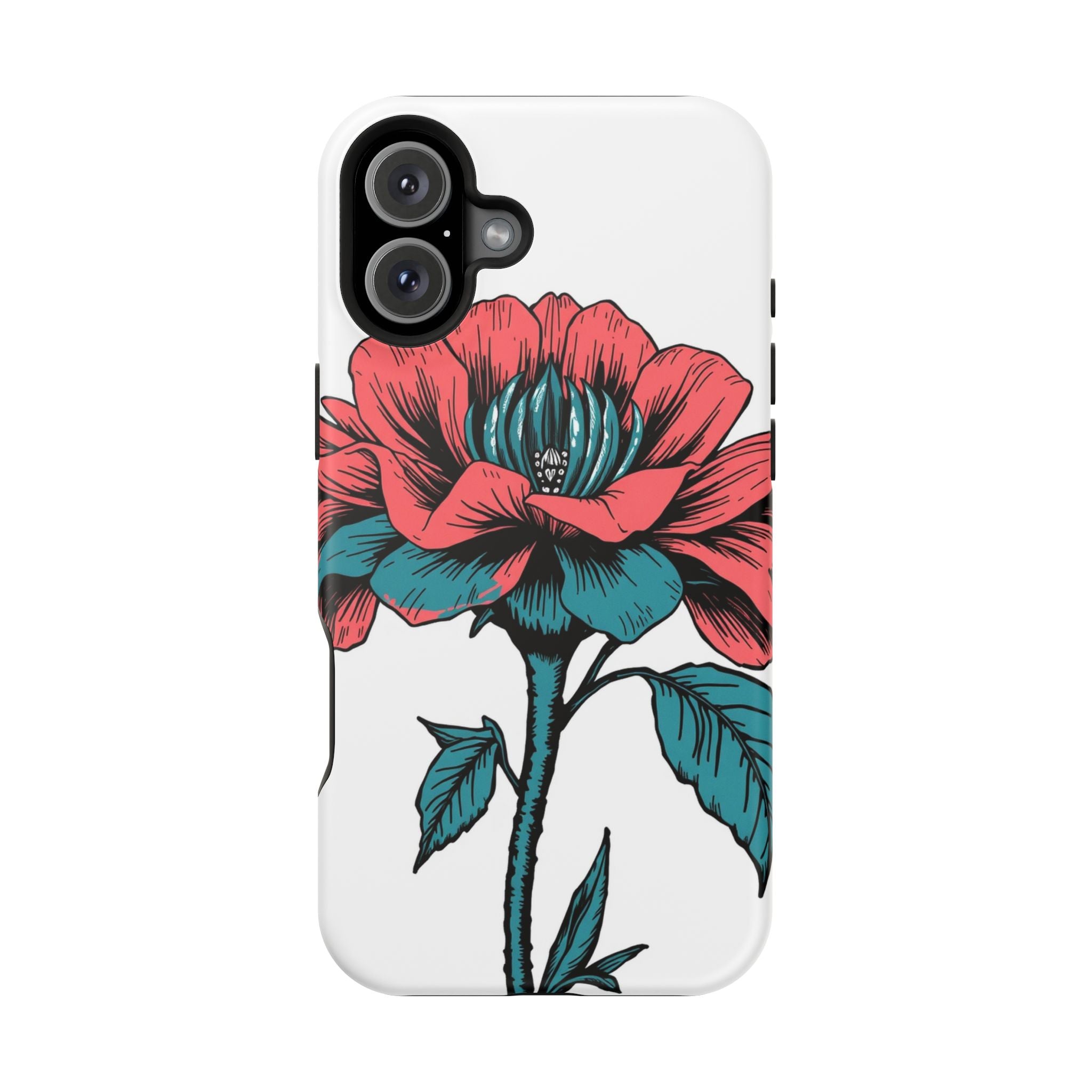 iPhone Garden Party Bloom Dark Gothic Ink Slim Snap Case · iPhone Case