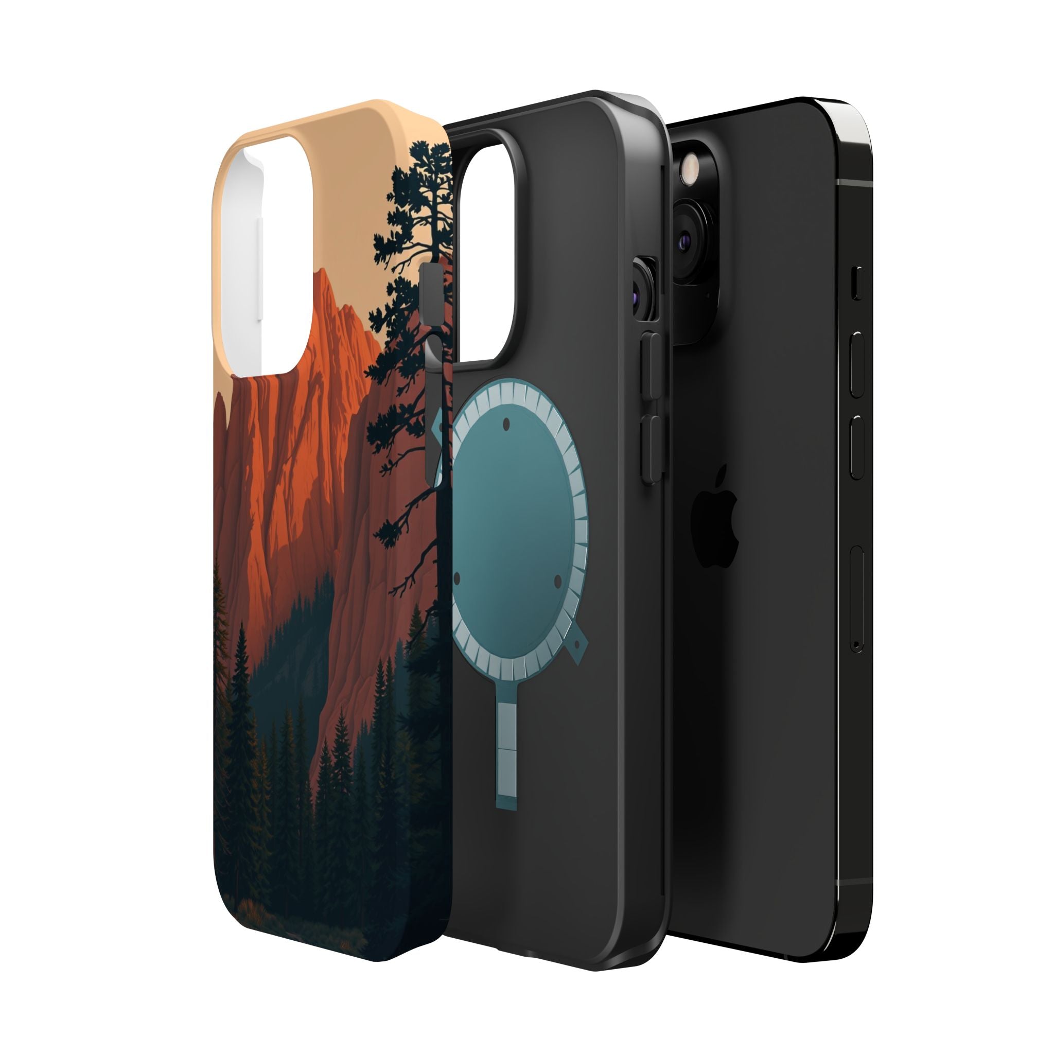 iPhone Serene Pine Ridge Design 18 Bold Modern Everyday Snap Case · iPhone Case