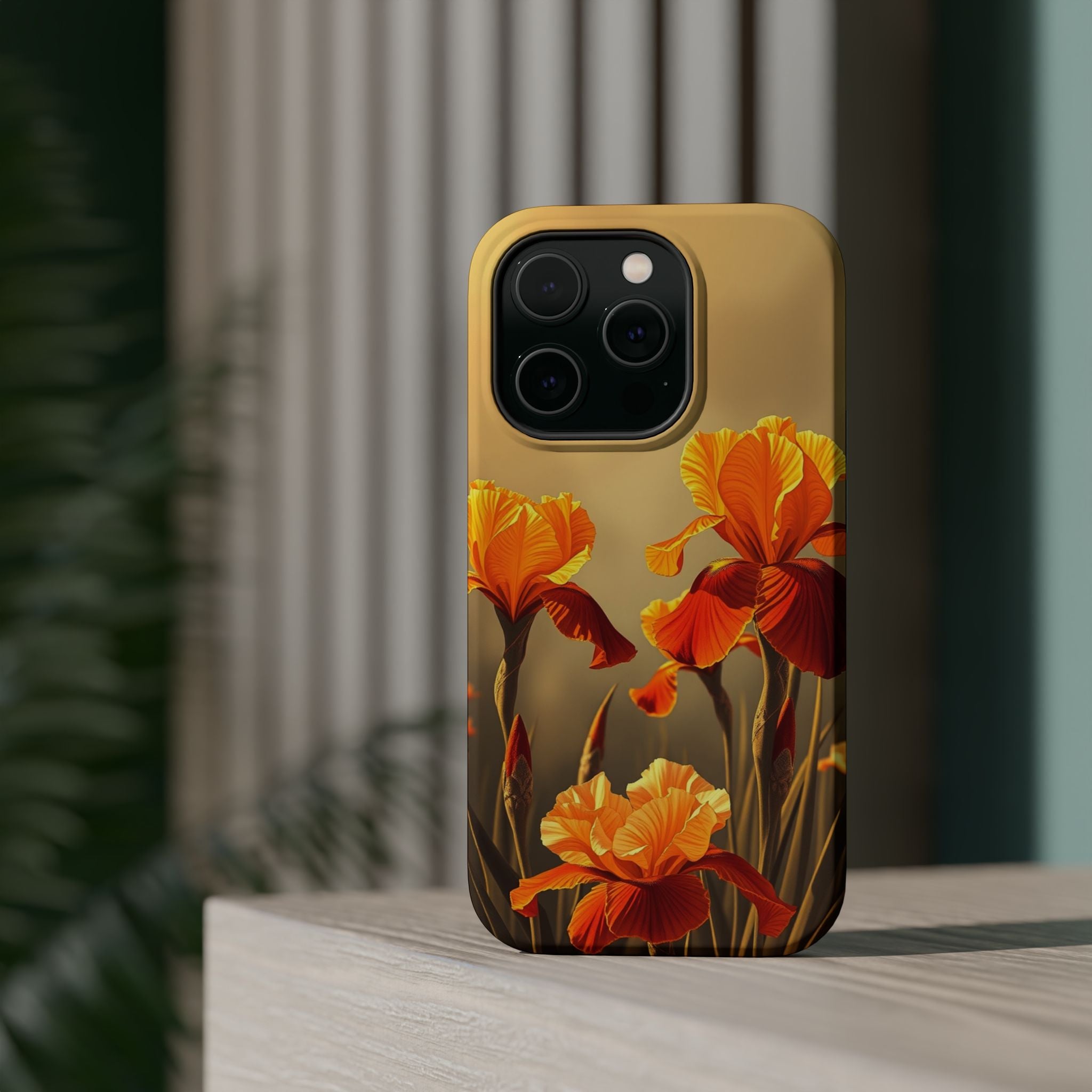 iPhone Iris Garden Gold Foil Luxury Slim Everyday Designer Case · iPhone Case