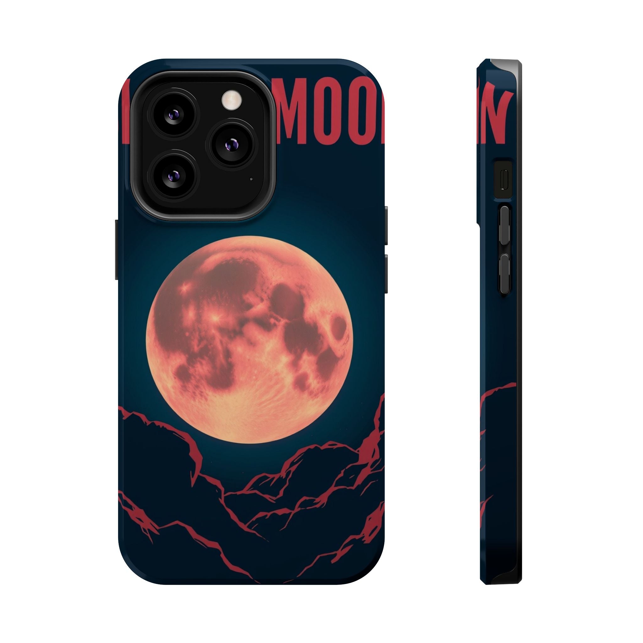 iPhone Blood Moon Rise Vintage Retro Poster Slim Everyday Designer Case · iPhone