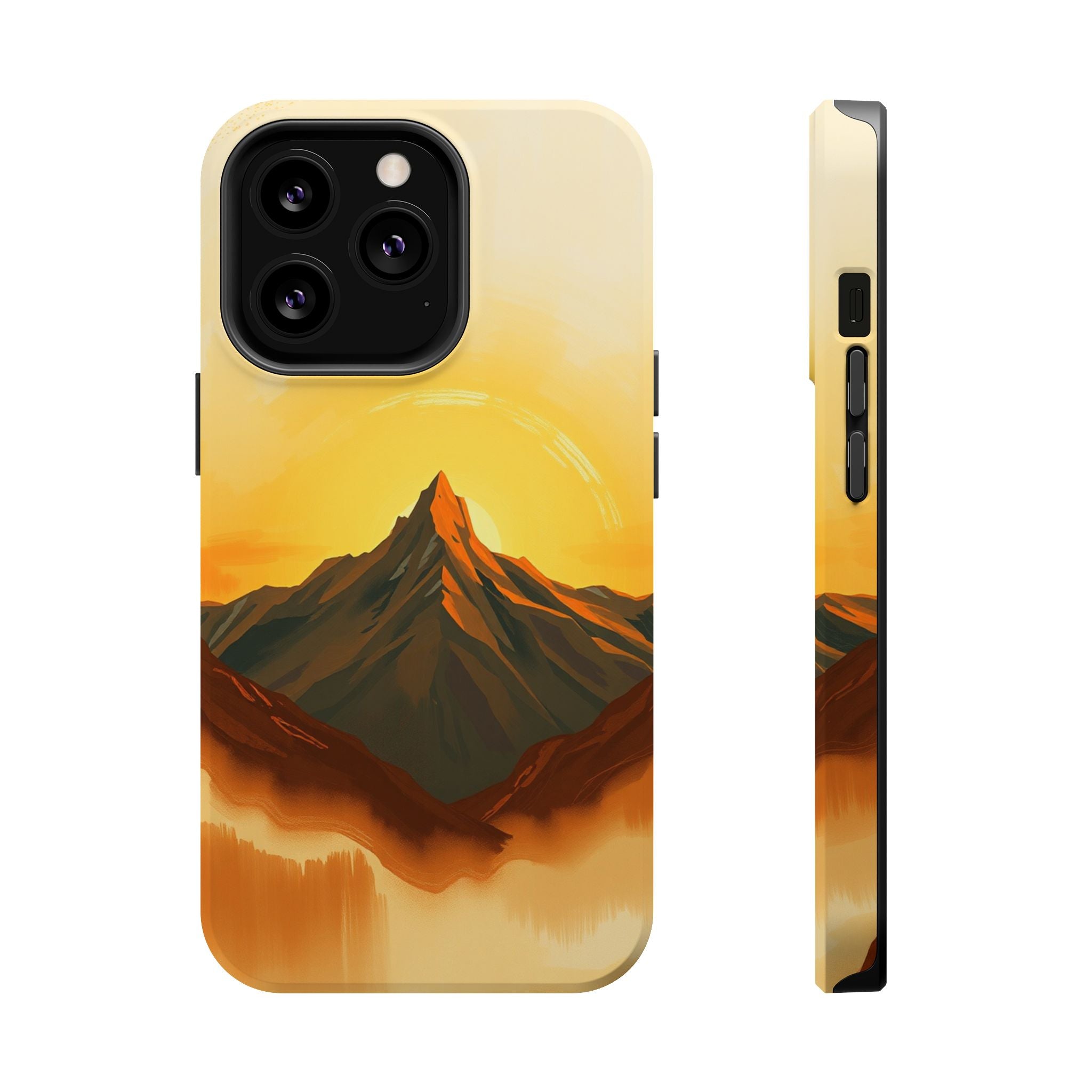 iPhone Mustard And Rust Mountain at Sunrise Slim iPhone Everyday · iPhone Case