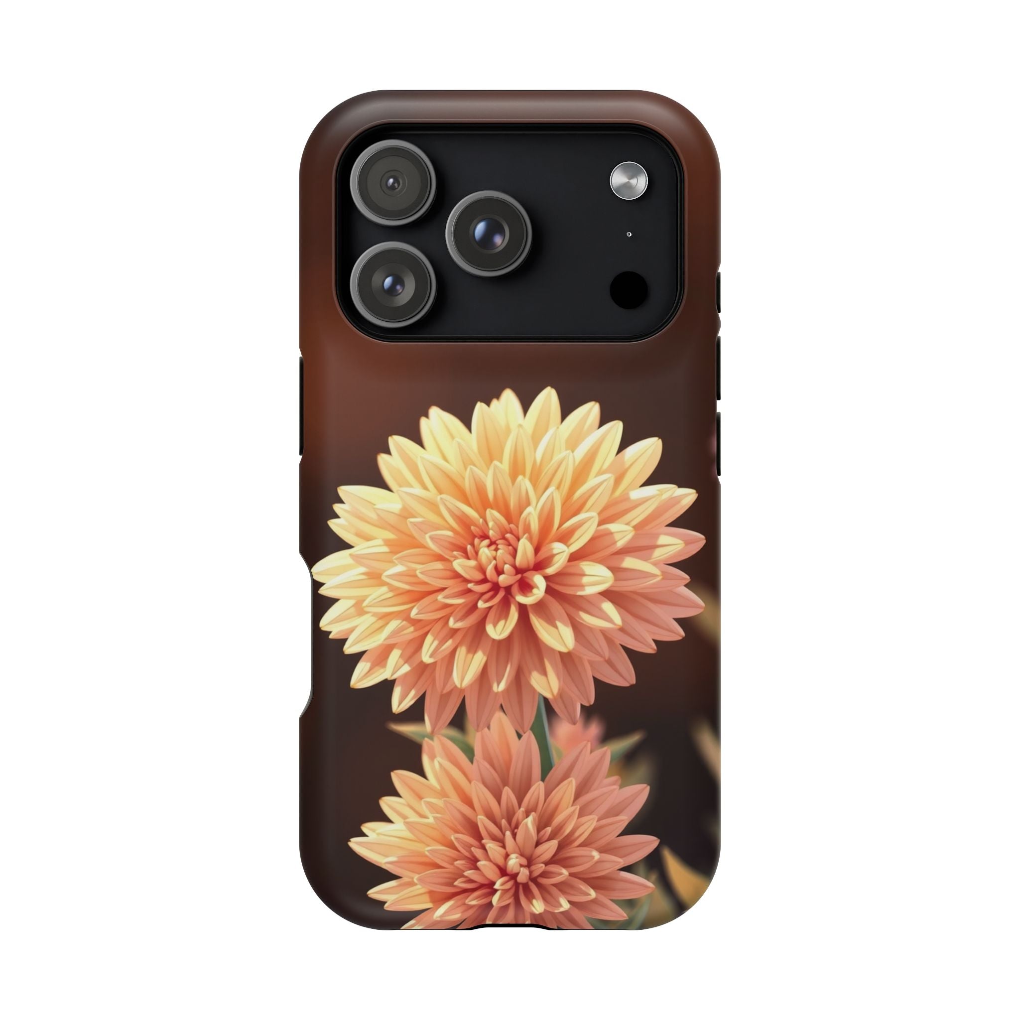 iPhone Sunset Amber And Peach Chrysanthemum Classic Slim Snap Case · iPhone Case