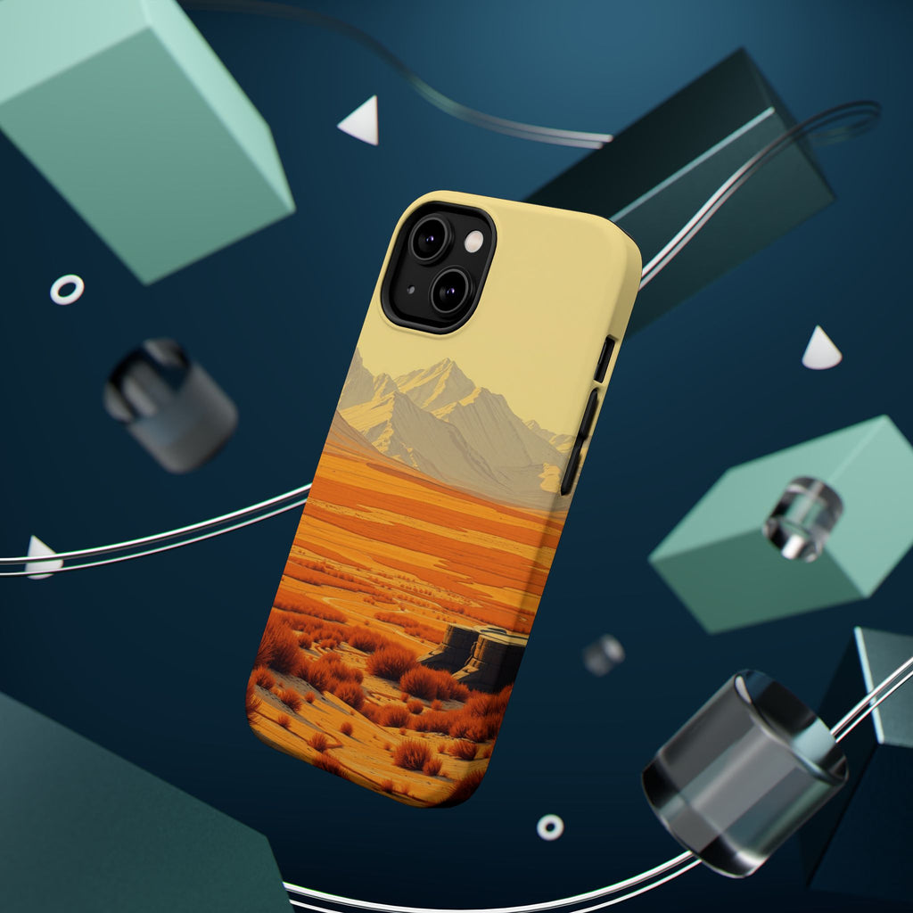 iPhone Mustard And Rust Tundra Expanse Slim Everyday Designer Case · iPhone Case