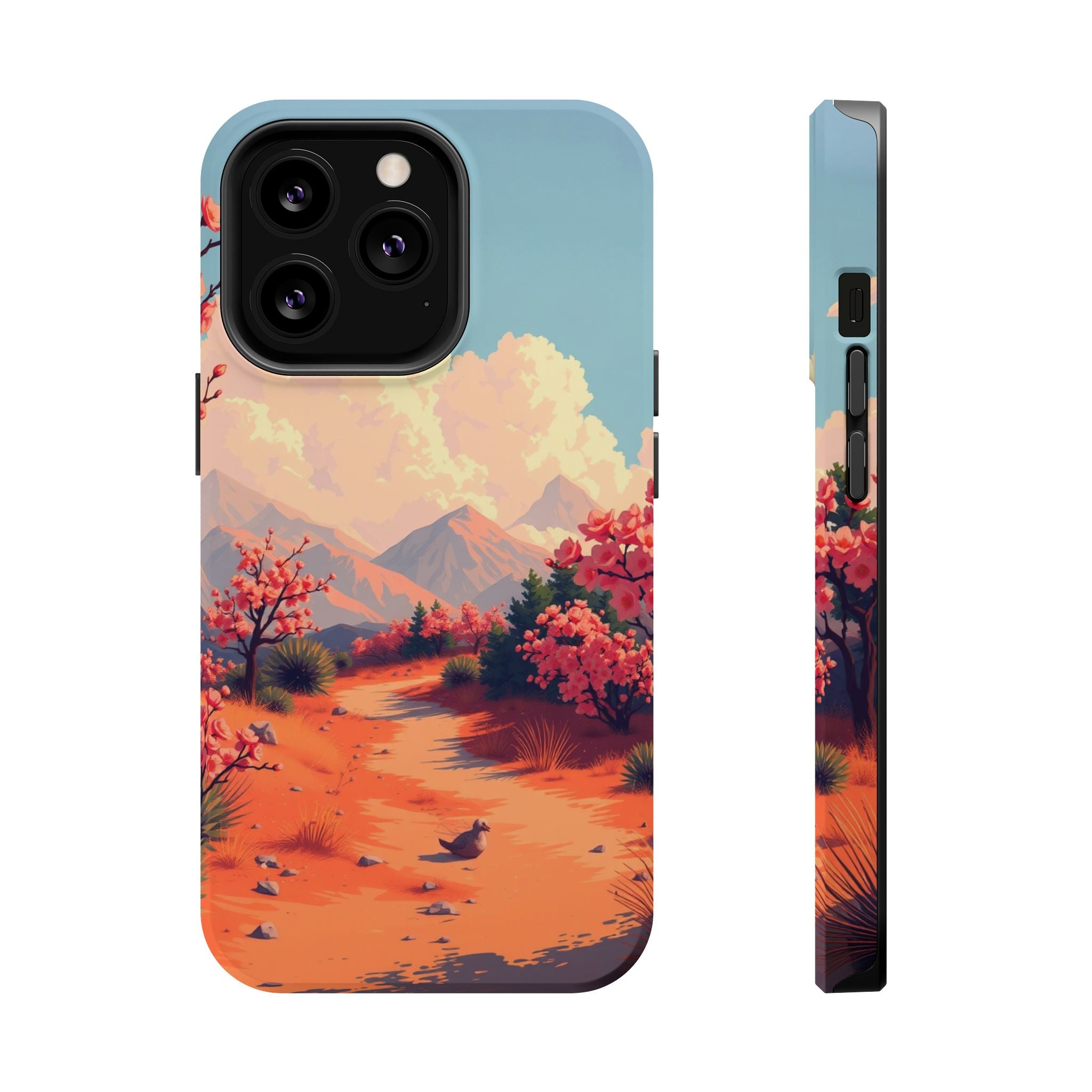 iPhone Burnt Orange And Sand Blossom Trail Slim iPhone Everyday · iPhone Case