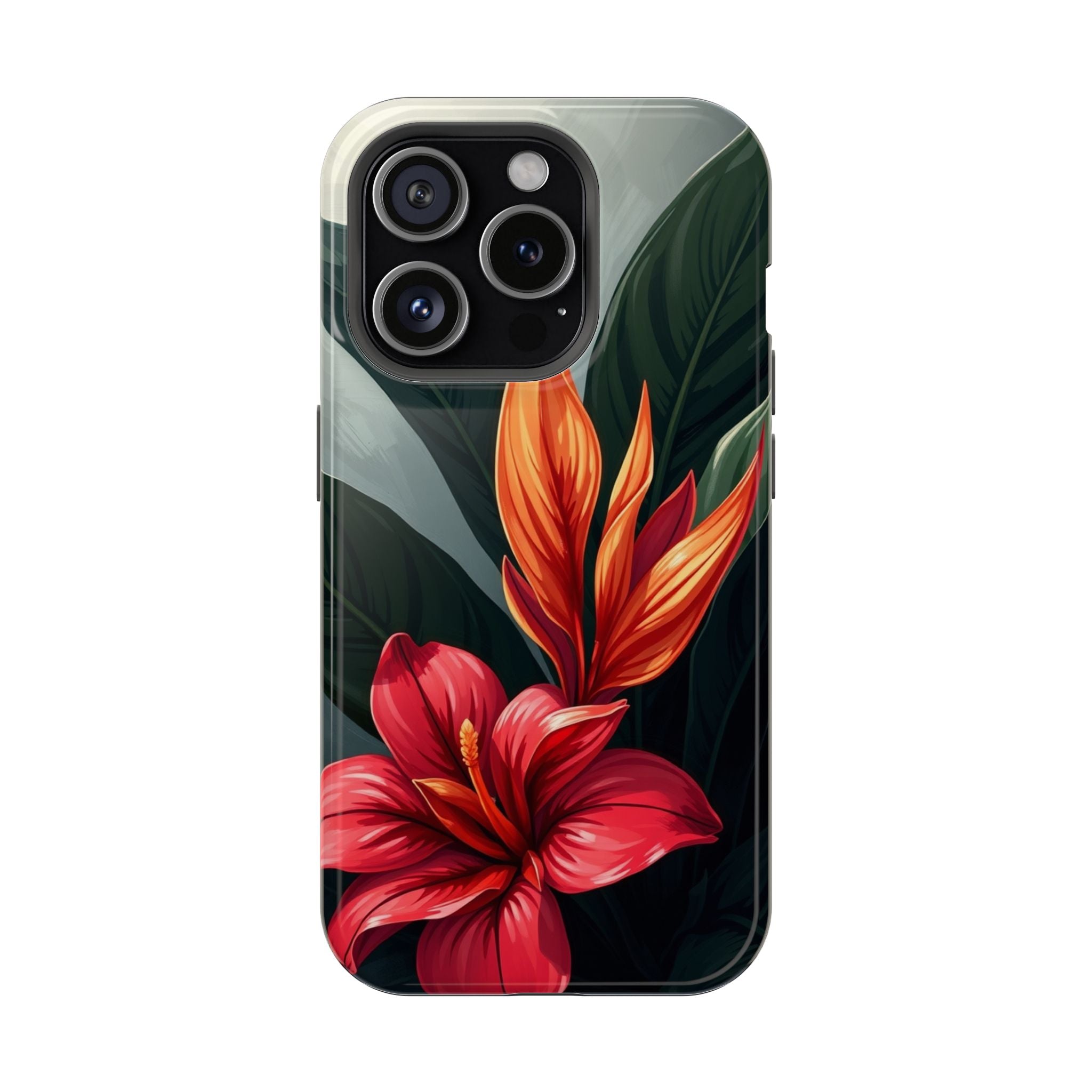 iPhone Black And Crimson Tropical Bloom Slim Everyday iPhone Designer · iPhone C
