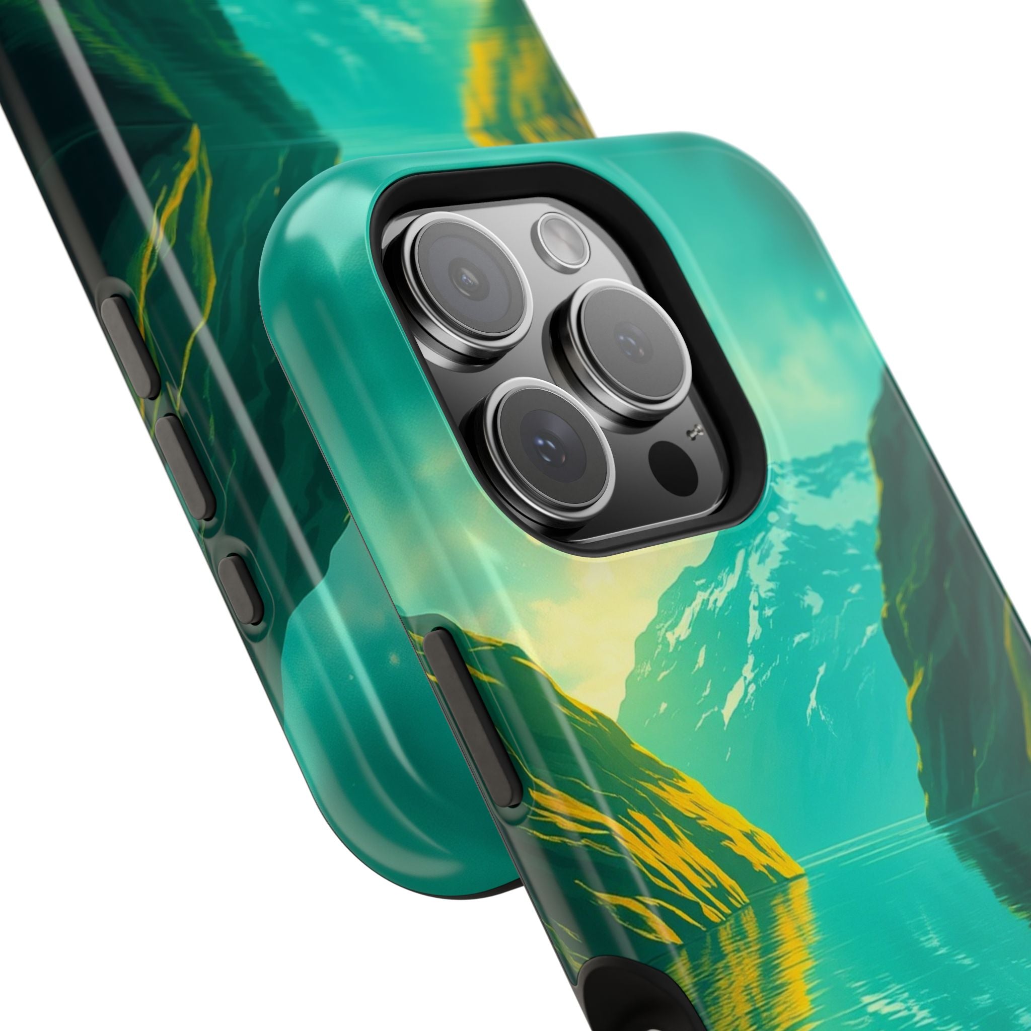 iPhone Fjord Reflection Bold Art Bold Modern Everyday Snap Case · iPhone Case