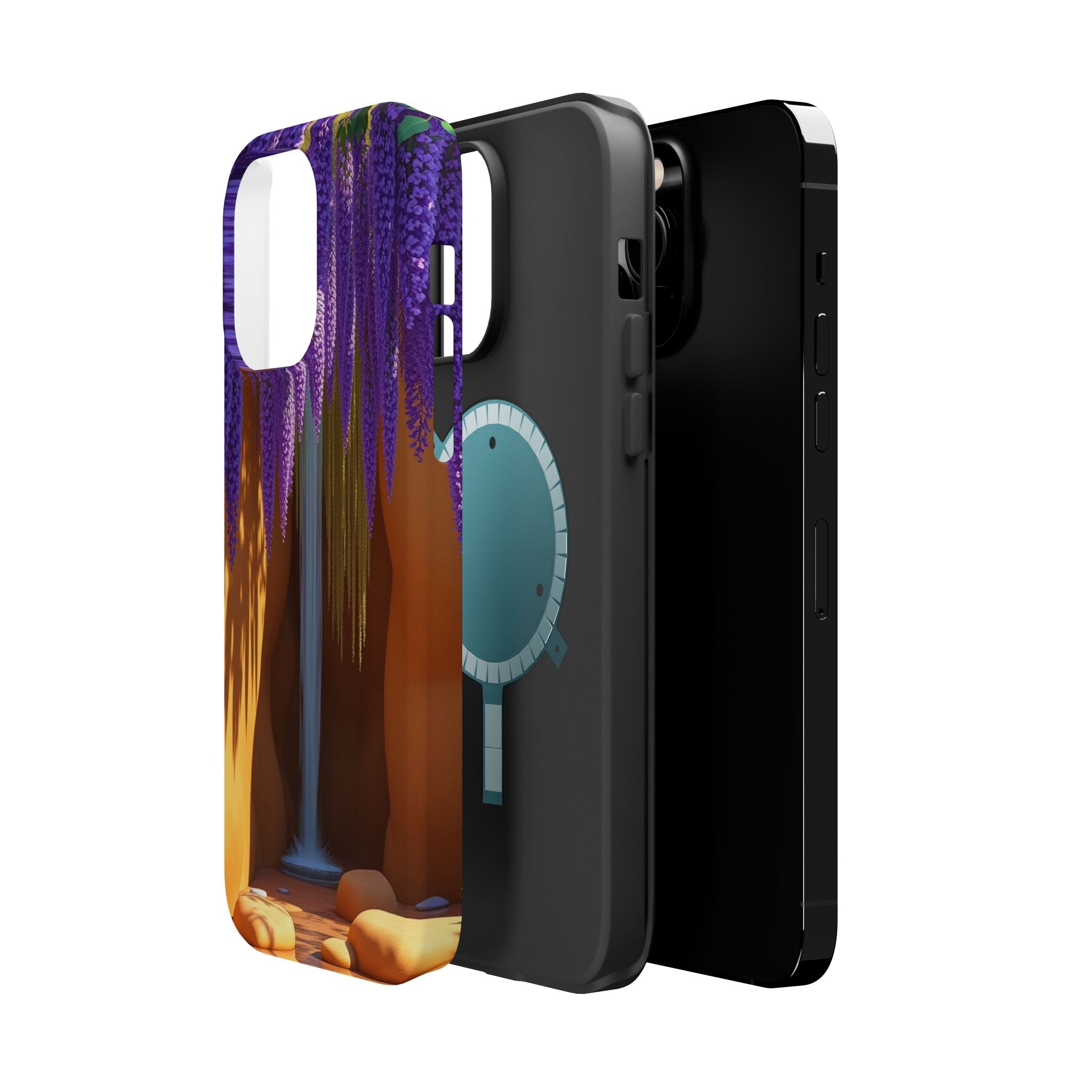 iPhone Earthy Wisteria Cascade Design Slim Everyday Designer Case · iPhone Case