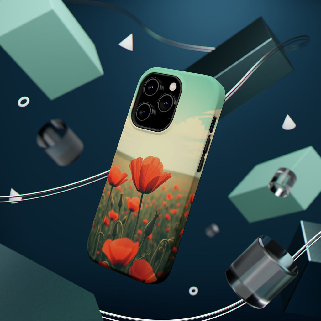 iPhone Radiant Poppy Field Design Bold Modern Everyday Snap Case · iPhone Case
