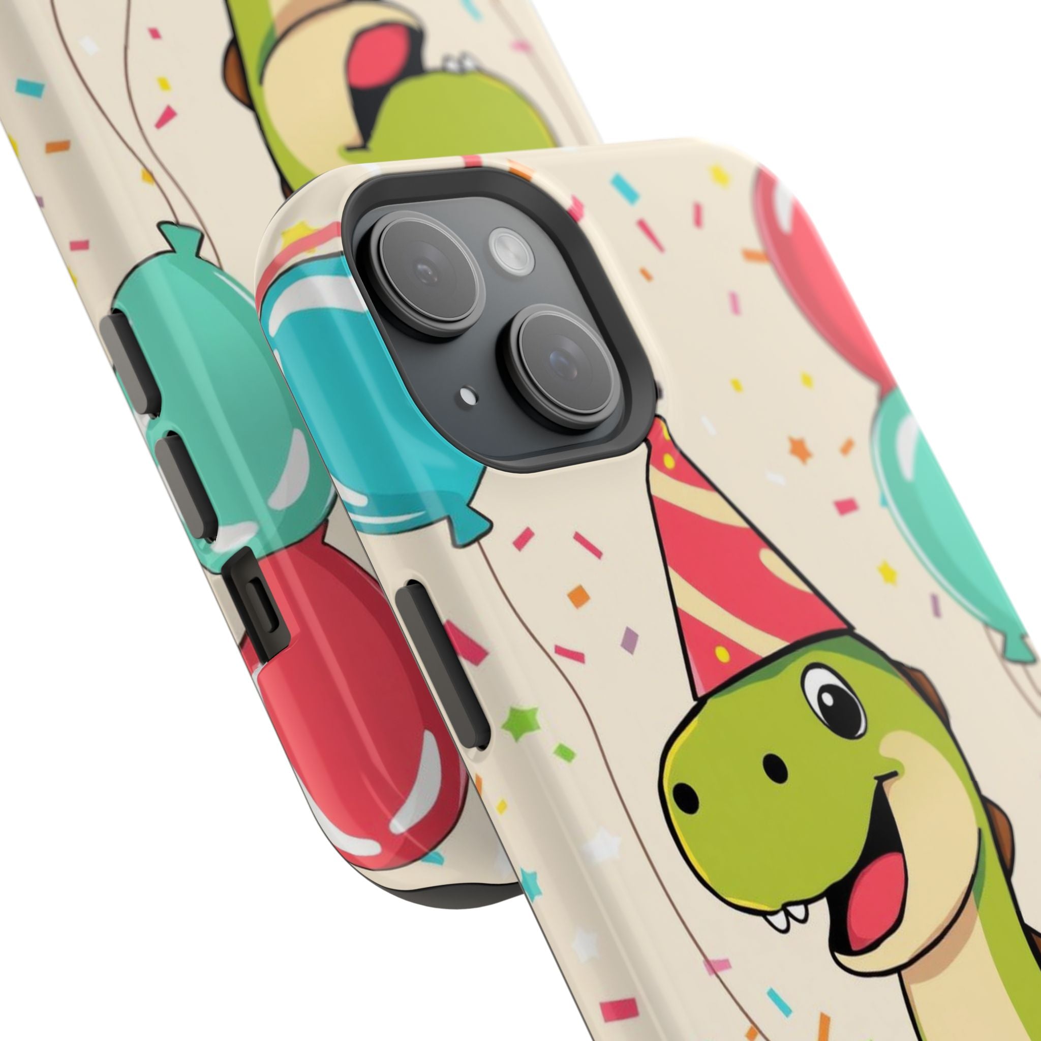 iPhone Dino with Party Hat Kids Fun Phone Case Gift Slim Snap Case · iPhone Case