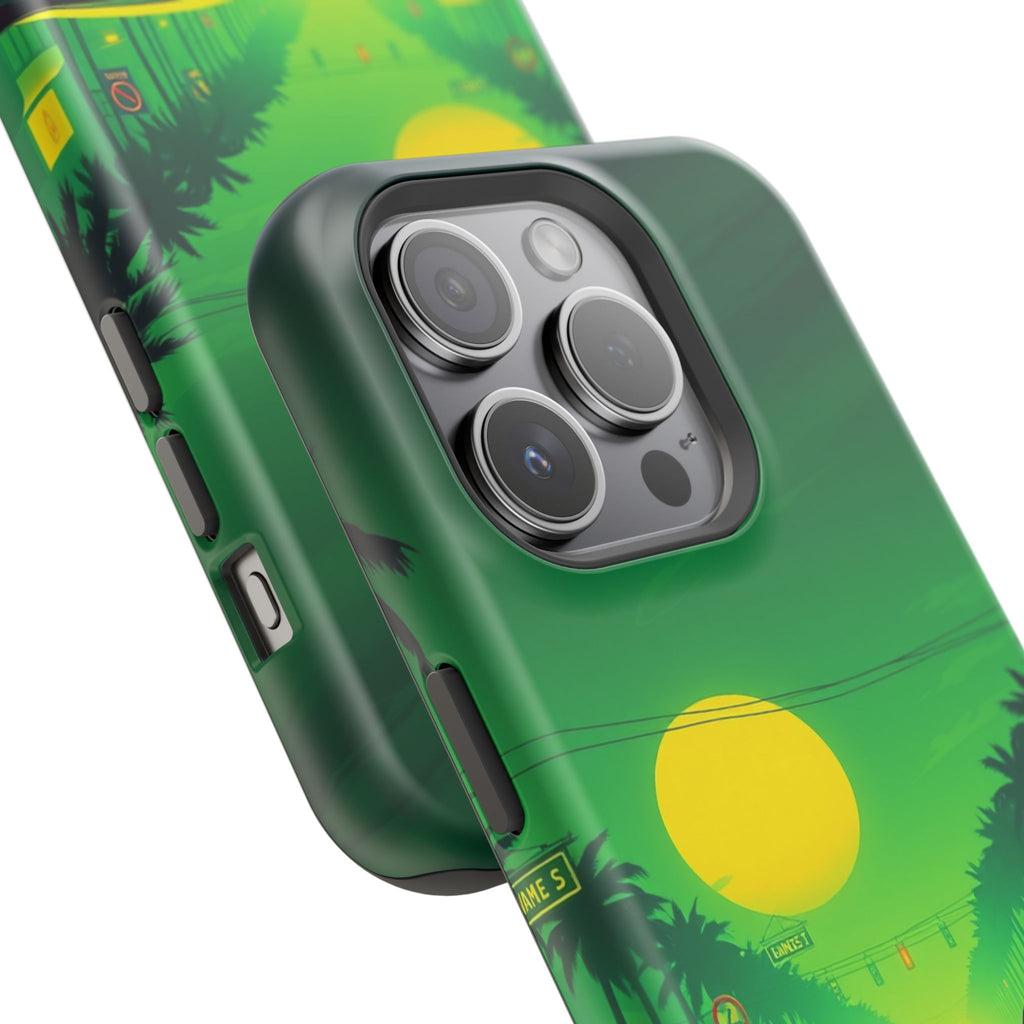 iPhone Dreamy Sunset Drive 80s Design Slim Everyday Designer Case · iPhone Case