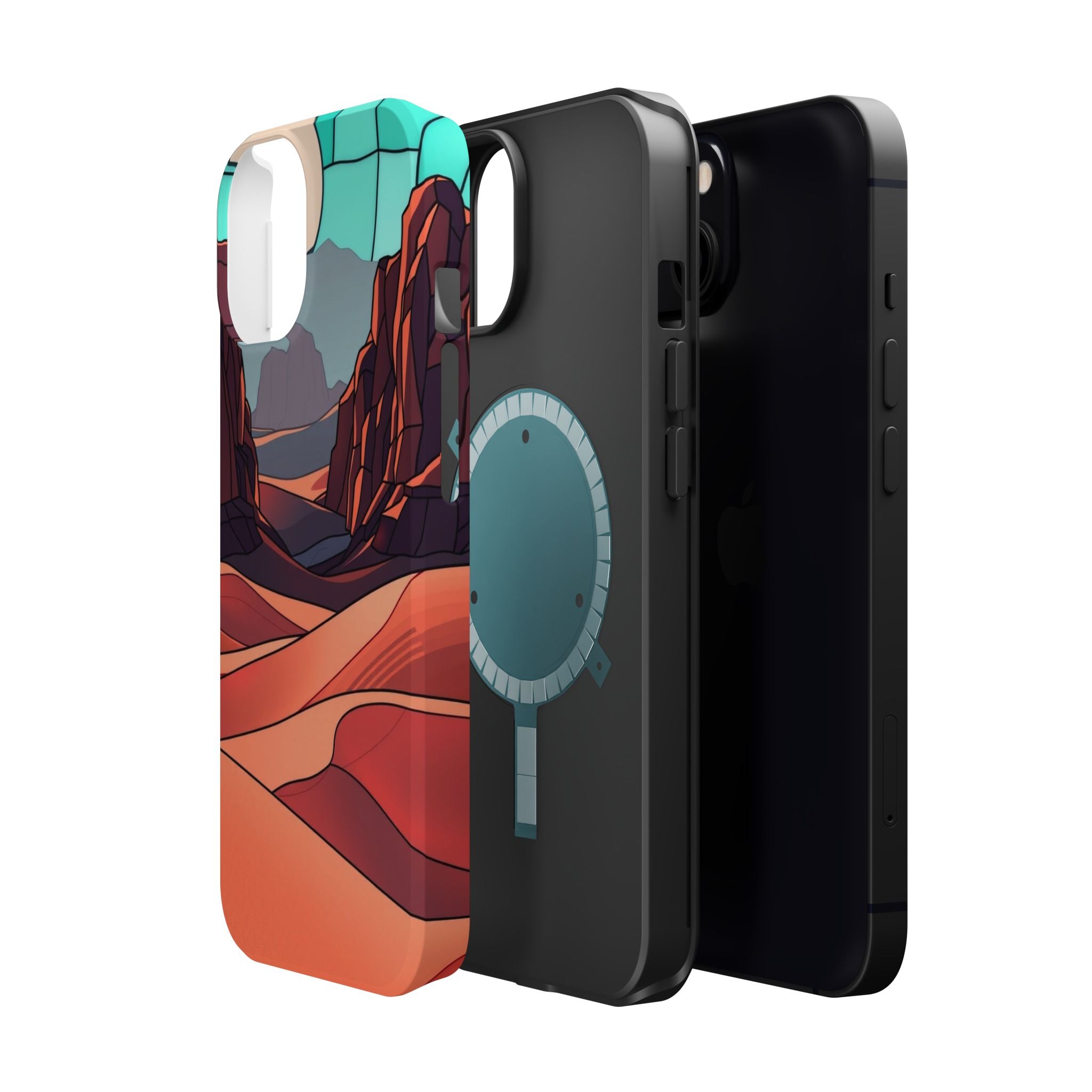 iPhone Desert Dunes Stained Glass Bold Modern Everyday Snap Case · iPhone Case